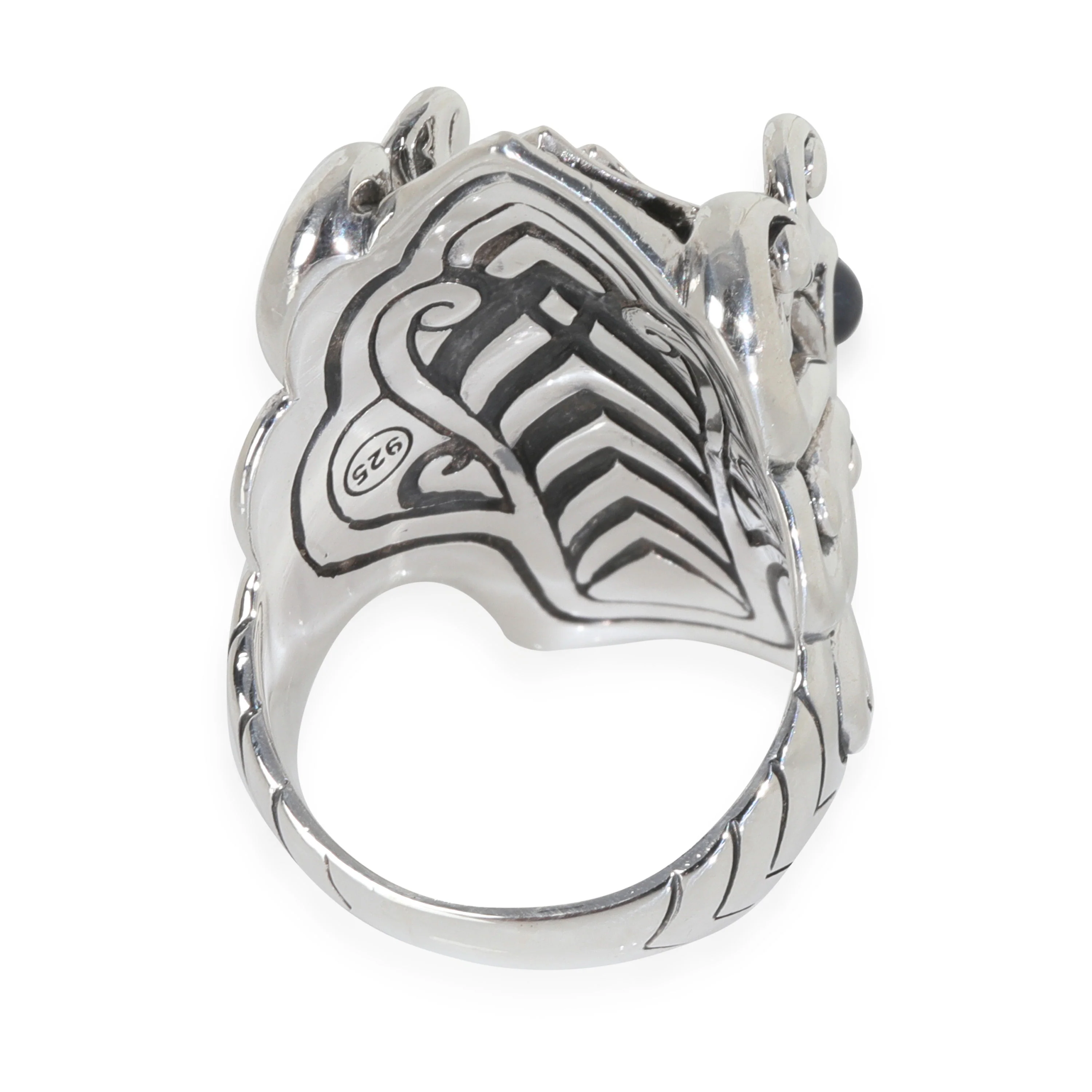 Sterling Silver Sapphire and Spinel Naga Dragon Ring - Image 4