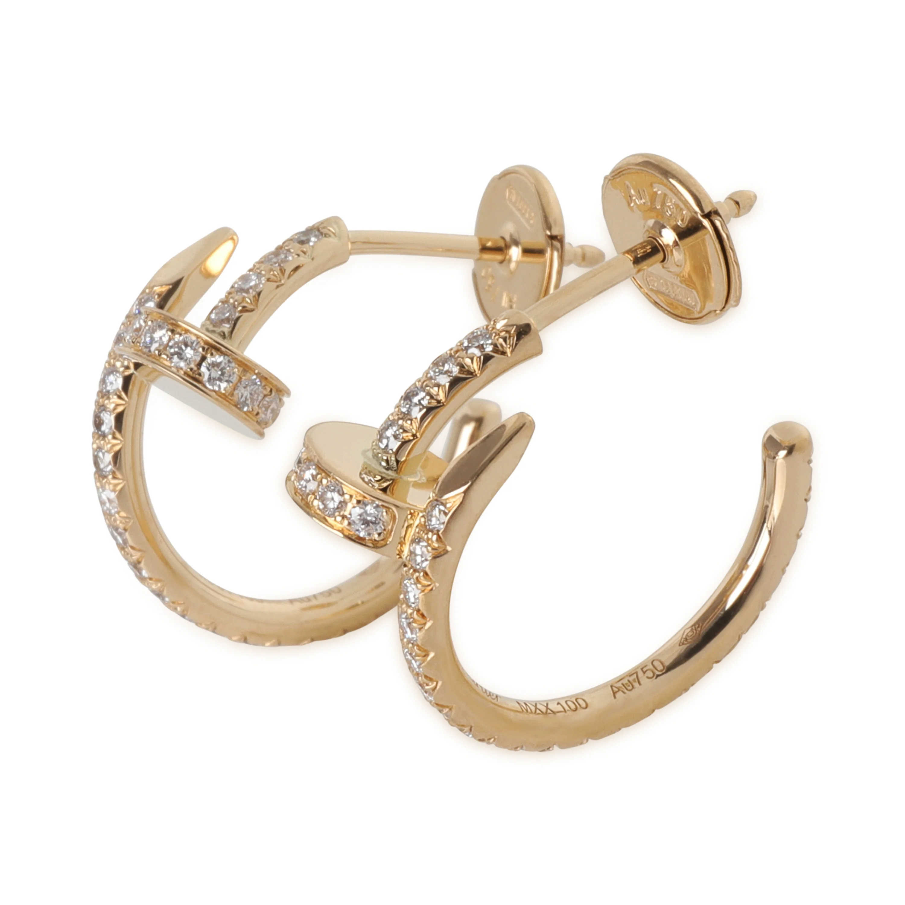 Yellow Gold Diamond Small Model Juste Un Clou Earrings - Image 3