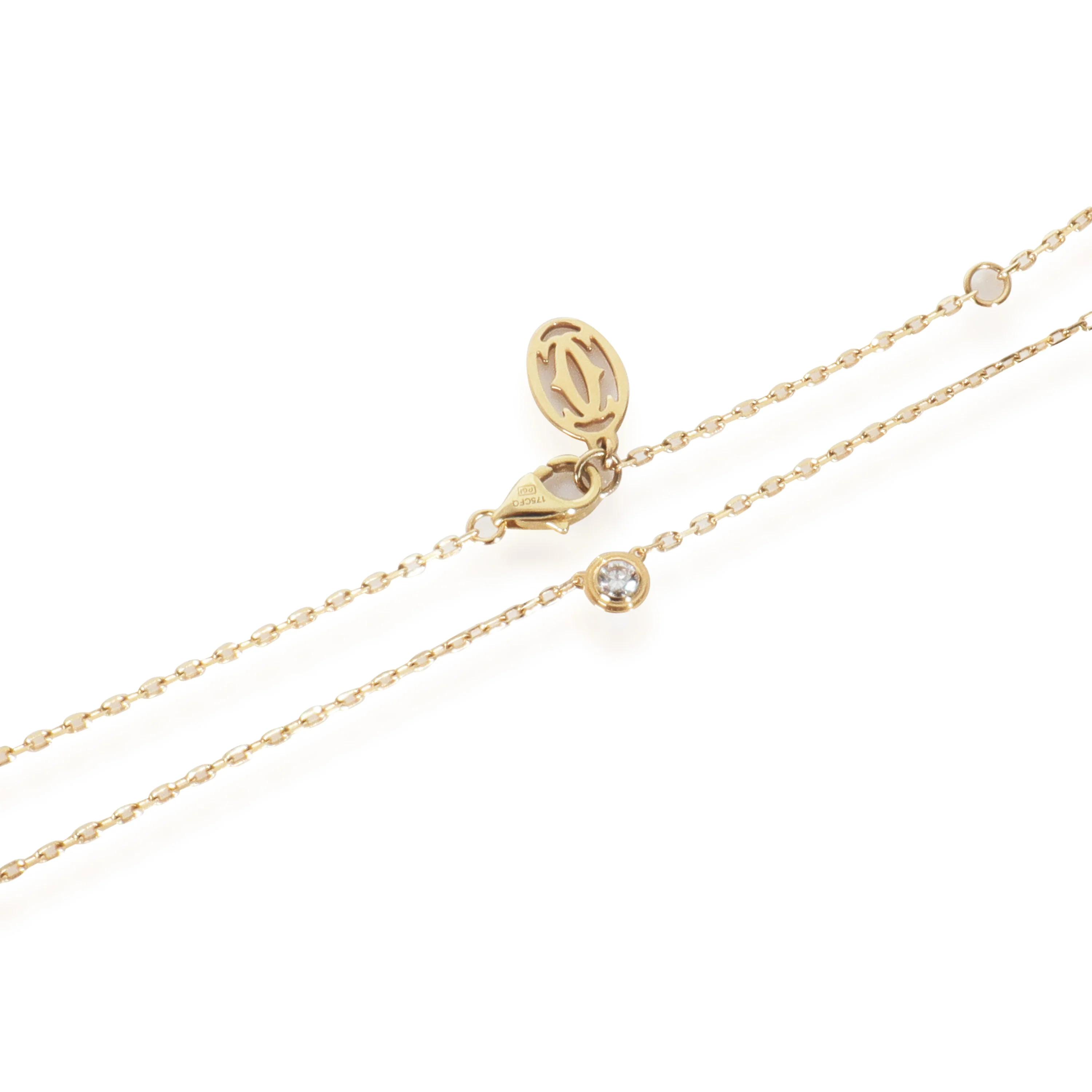 Yellow Gold Diamond Small Model Damour Necklace - Image 3