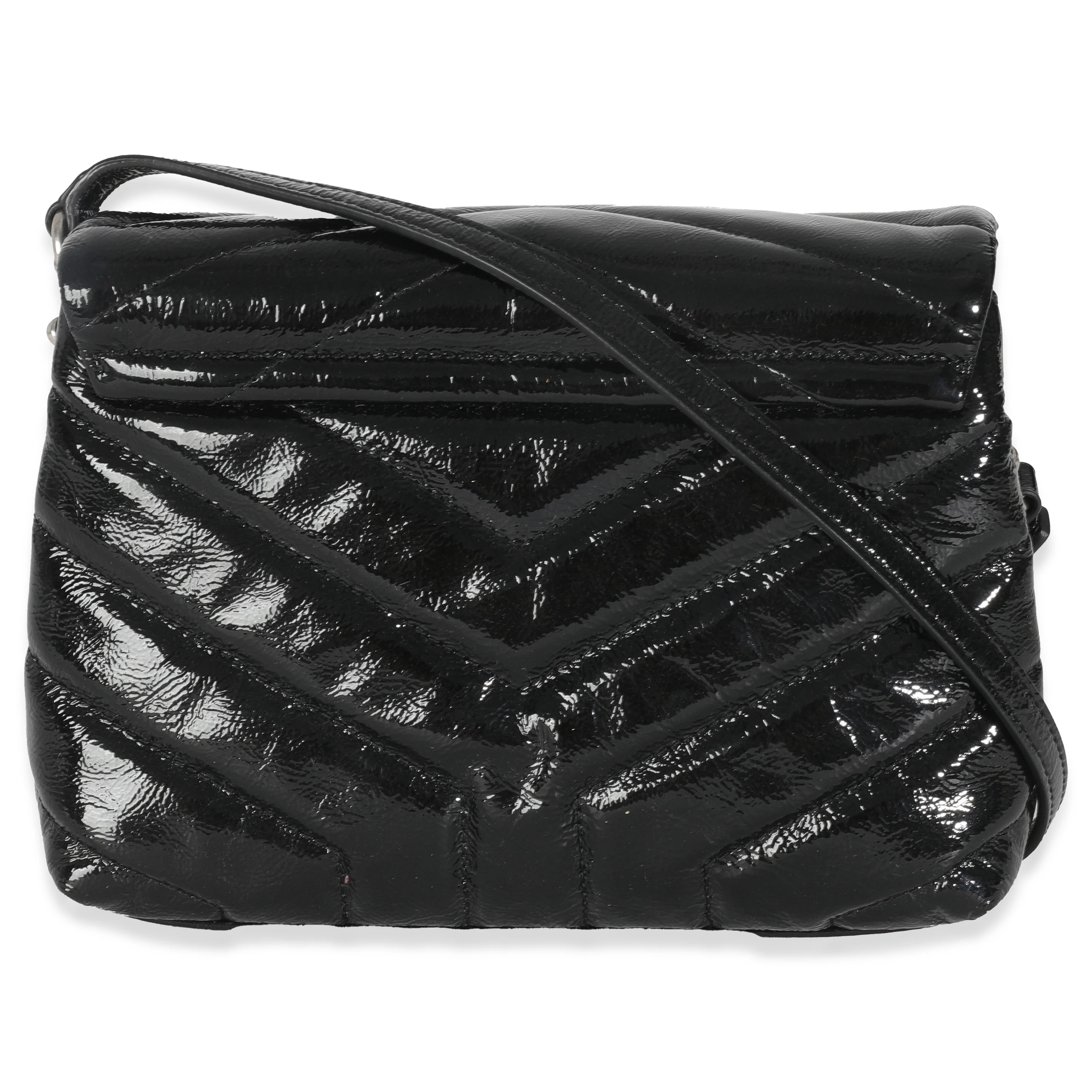 Black Quilted Patent Toy Loulou - Image 4