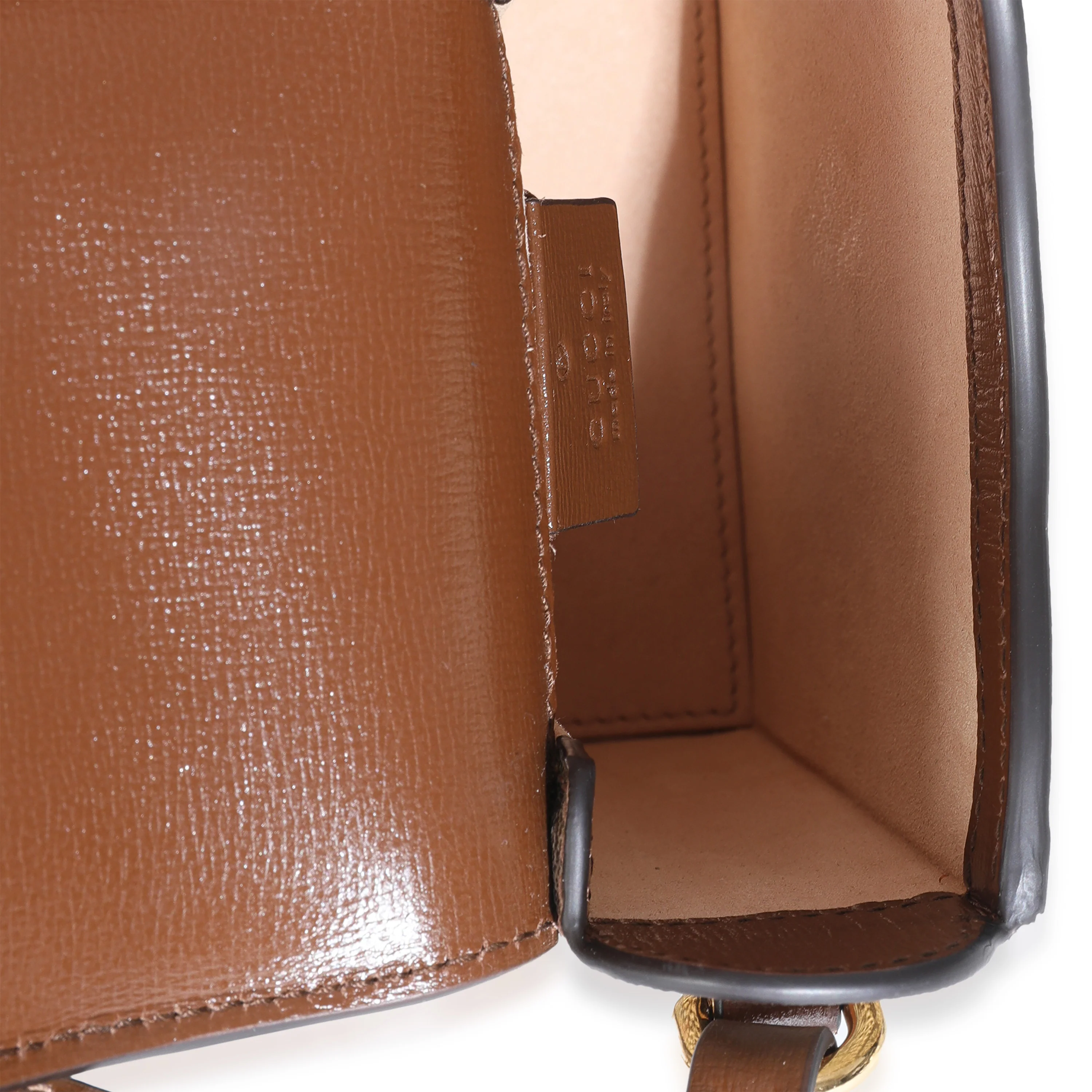 Beige GG Supreme Monogram Mini Horsebit 1955 Crossbody Bag - Image 9