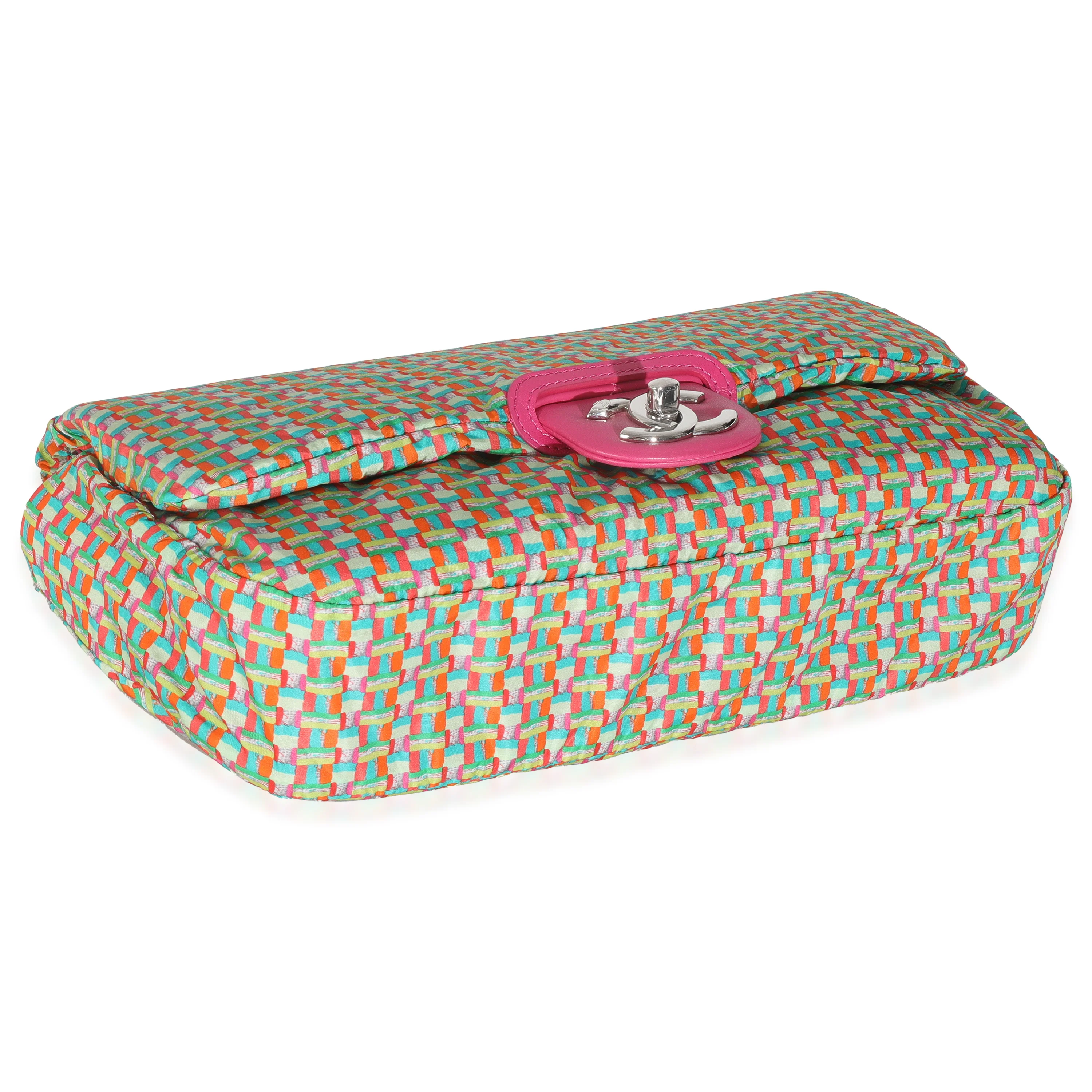 Pink Rubber Quilted Lambskin Medium Coco Rain Flap Bag - Image 10