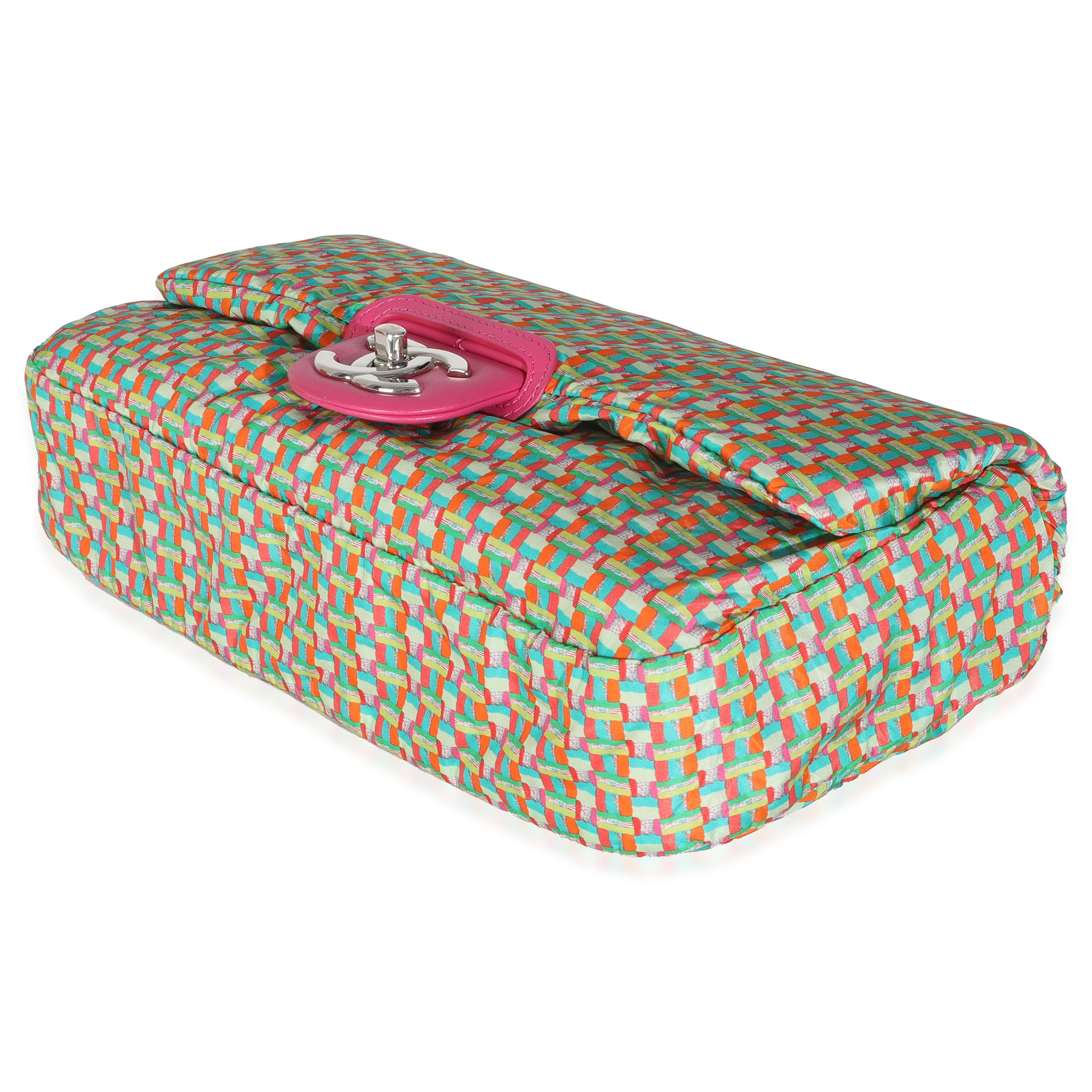 Pink Rubber Quilted Lambskin Medium Coco Rain Flap Bag - Image 11