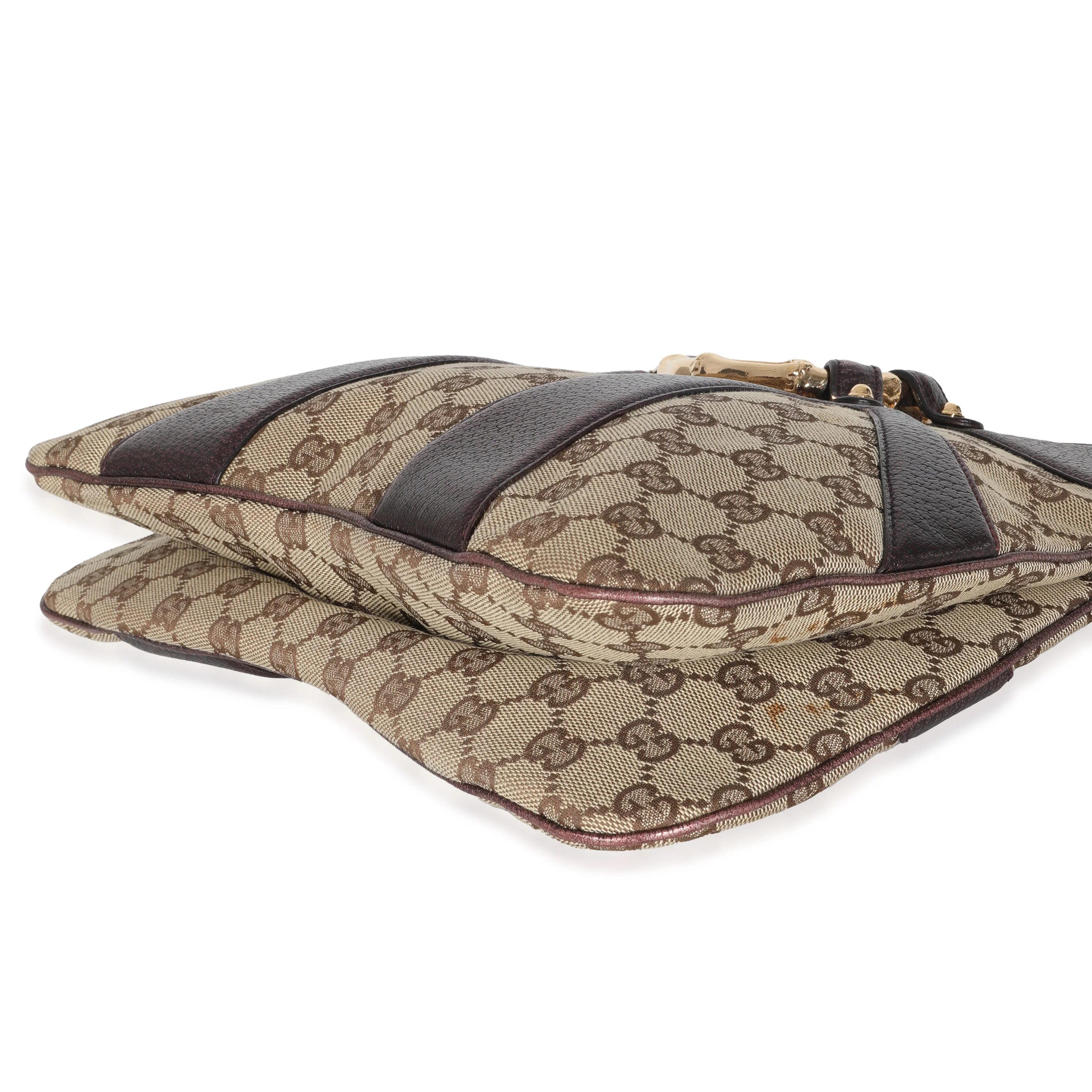 Tom Ford Metallic Purple Beige Monogram Bamboo Chain Shoulder Bag - Image 7