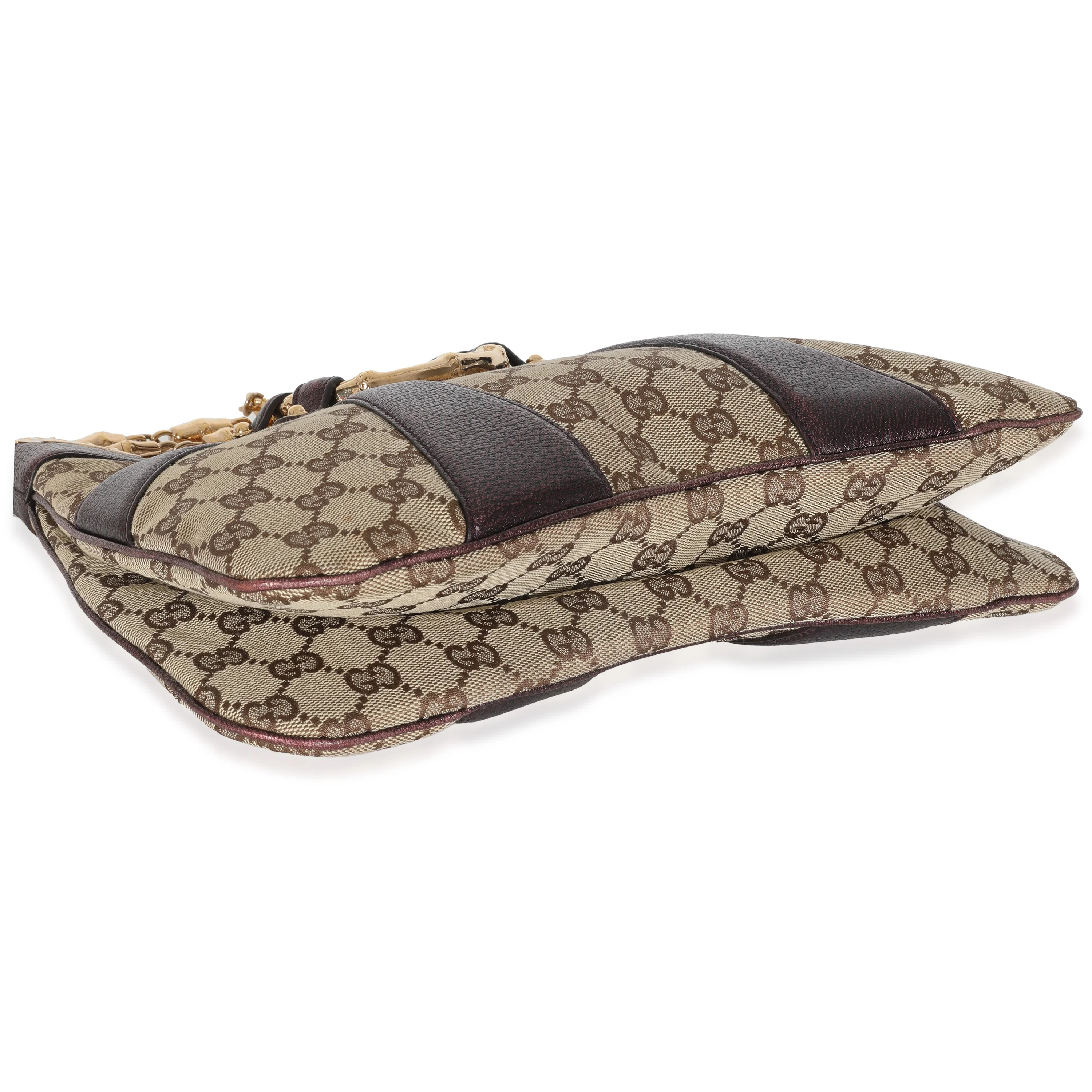 Tom Ford Metallic Purple Beige Monogram Bamboo Chain Shoulder Bag - Image 8