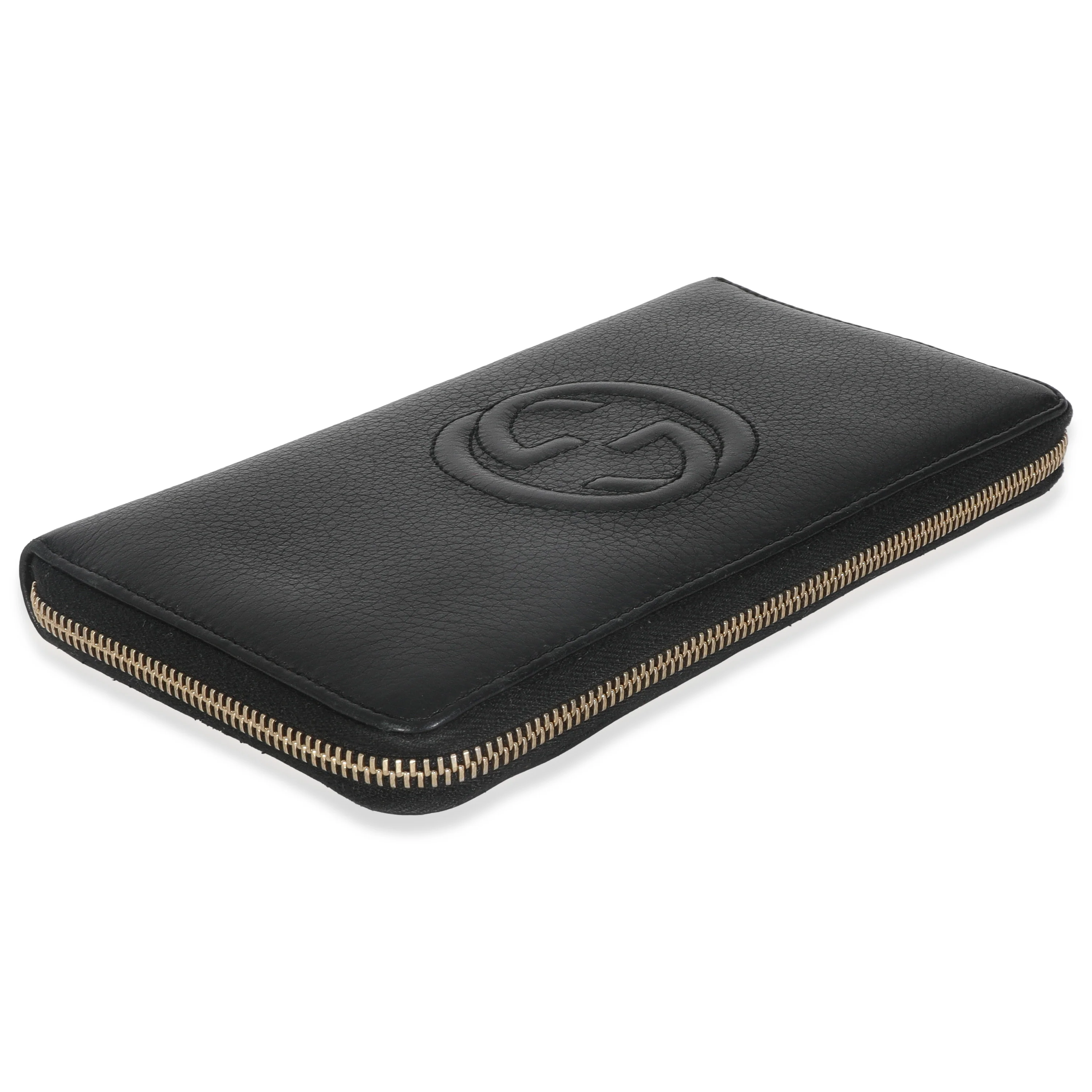 Black Pebbled Calfskin Soho Zip Around Wallet - Image 6