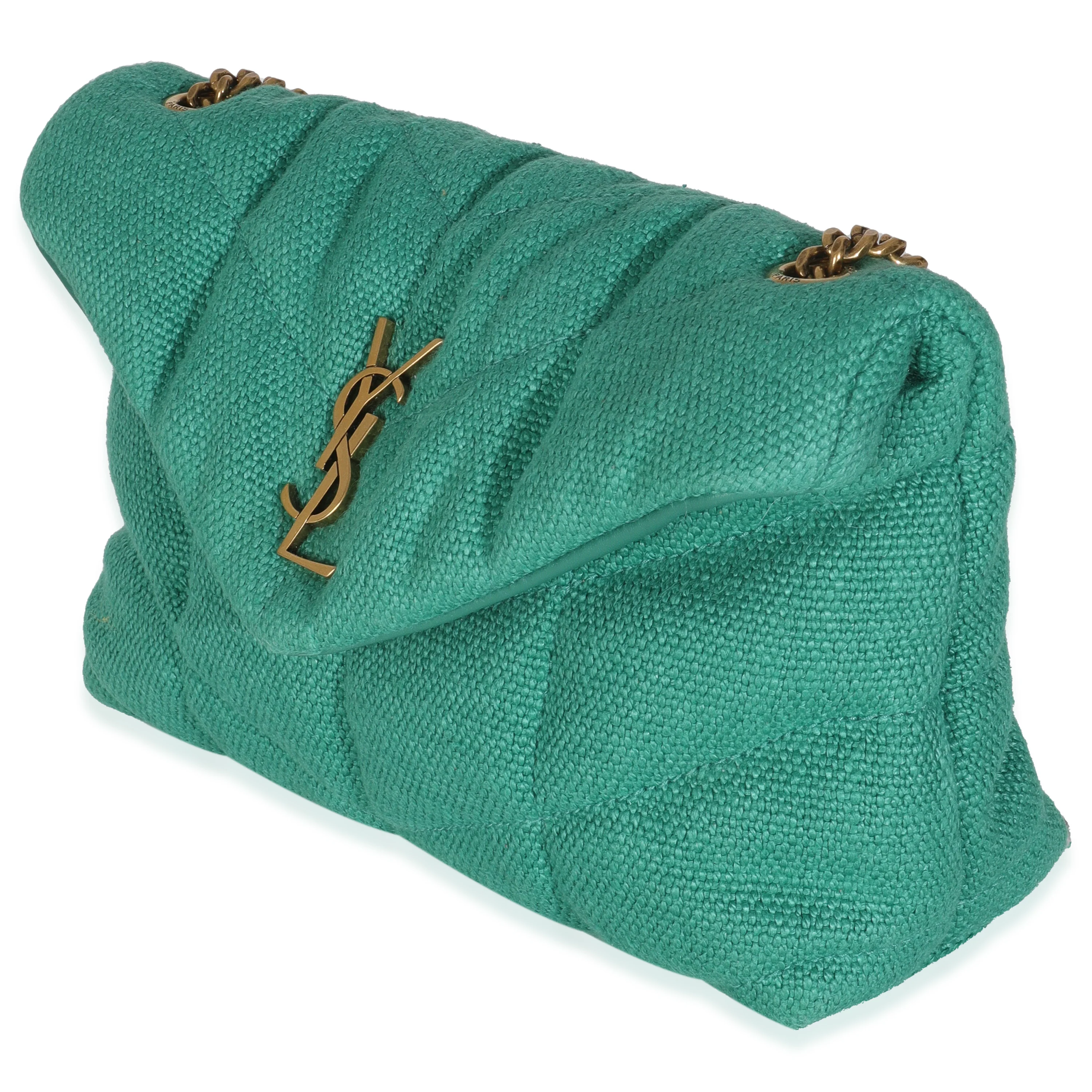 Basil Quilted Canvas Toy Loulou Puffer Chain Satchel - Image 2