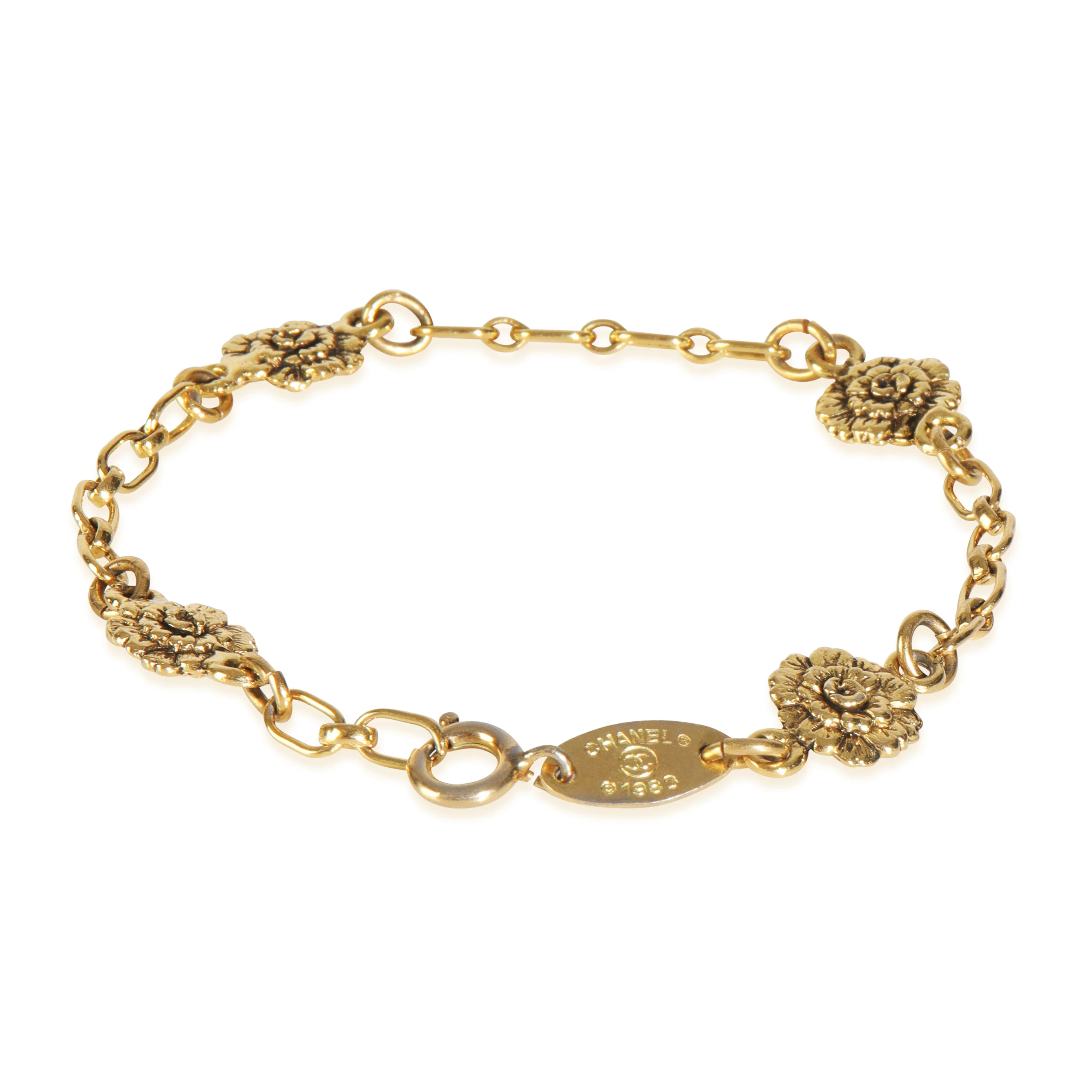Gold-Plated Vintage 1983 Camelia Bracelet - Image 3