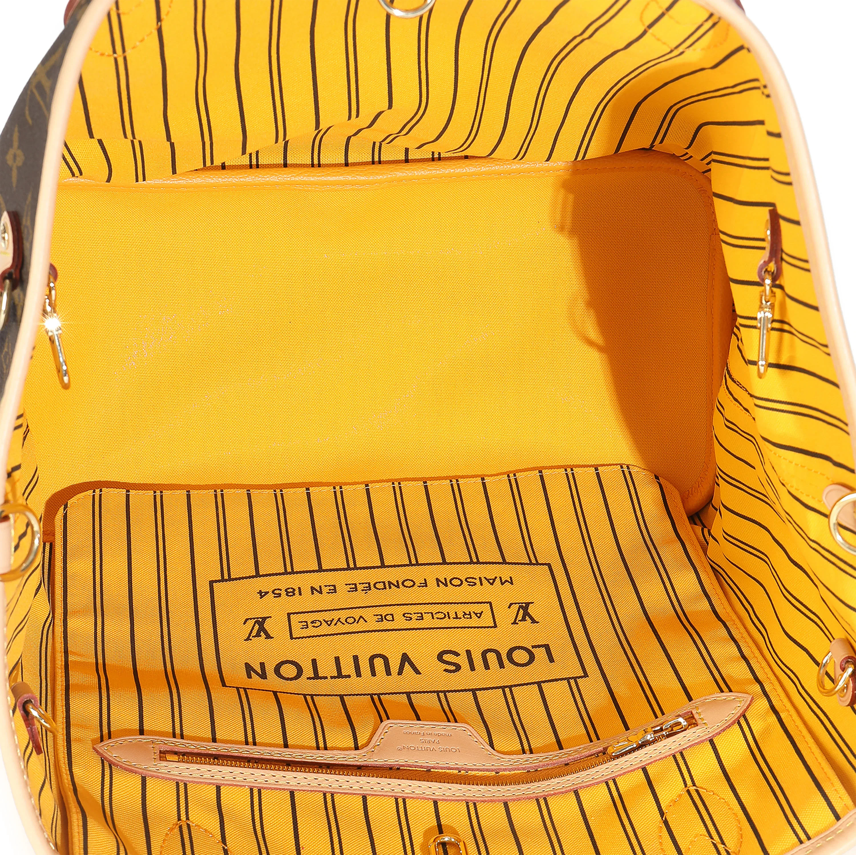 Jaune Safran Neverfull Bandouliere Inside Out MM - Image 9
