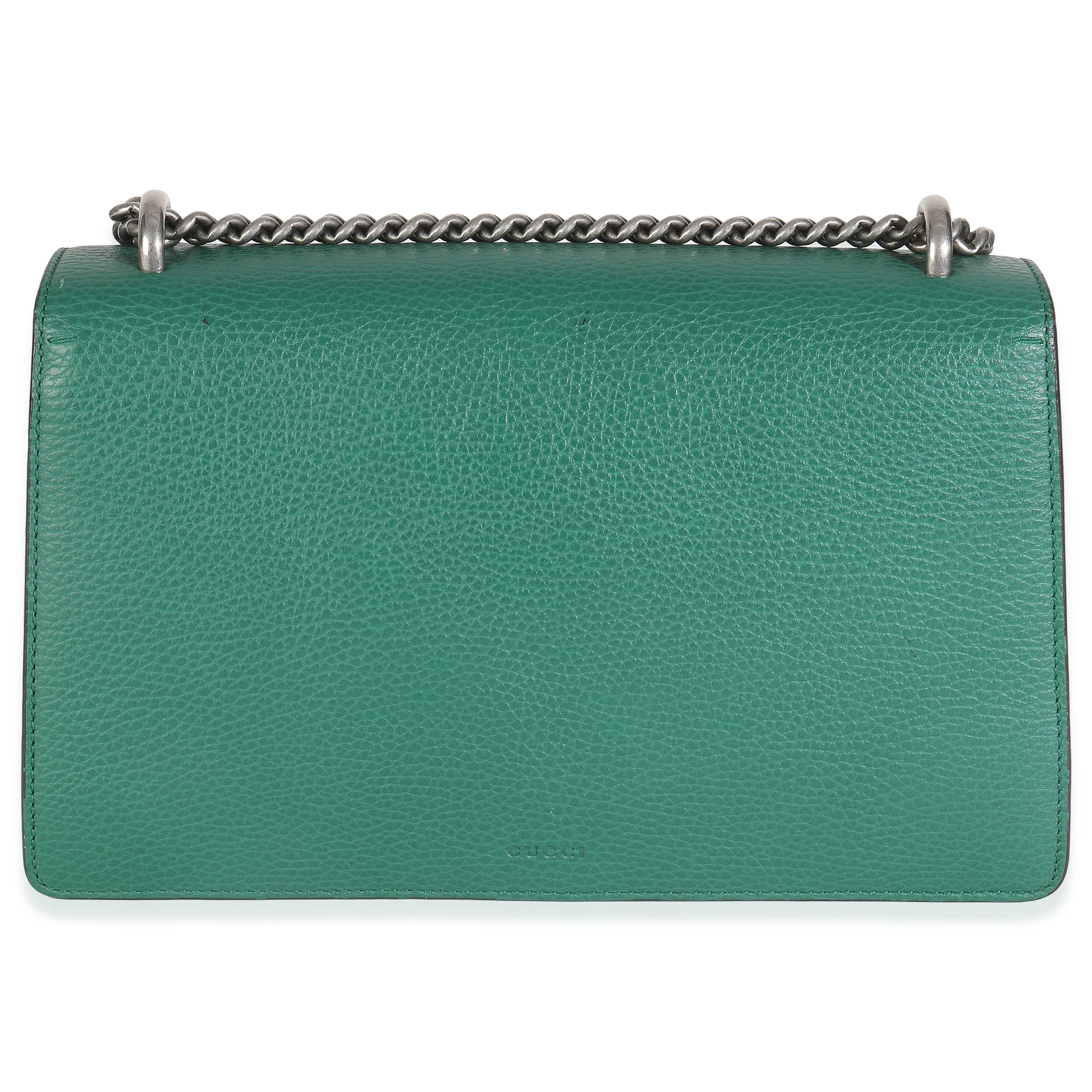 Emerald Dollar Calfskin Crystal Medium Dionysus Shoulder Bag - Image 4