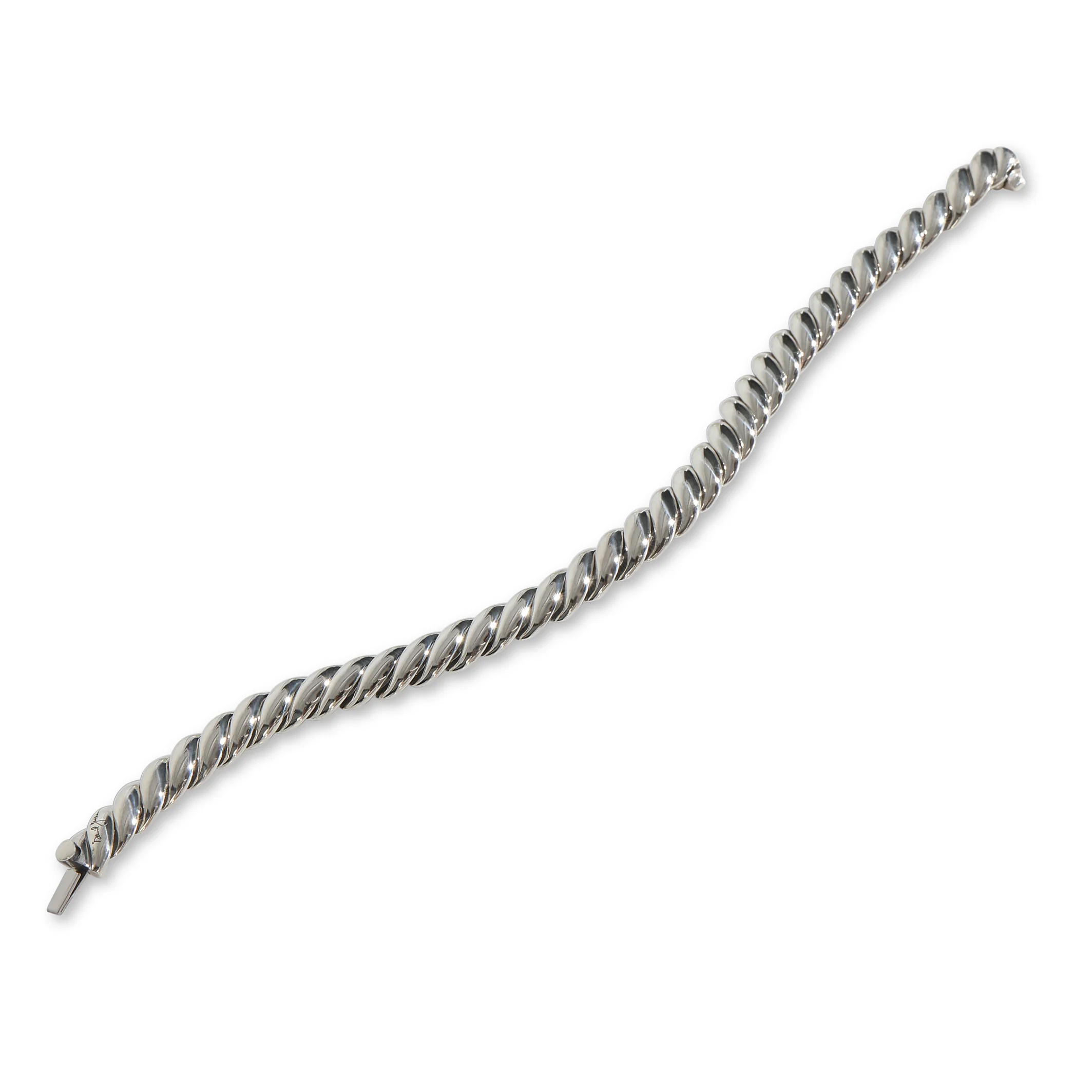 Sterling Silver  Sculpted Cable Bracelet - Image 4
