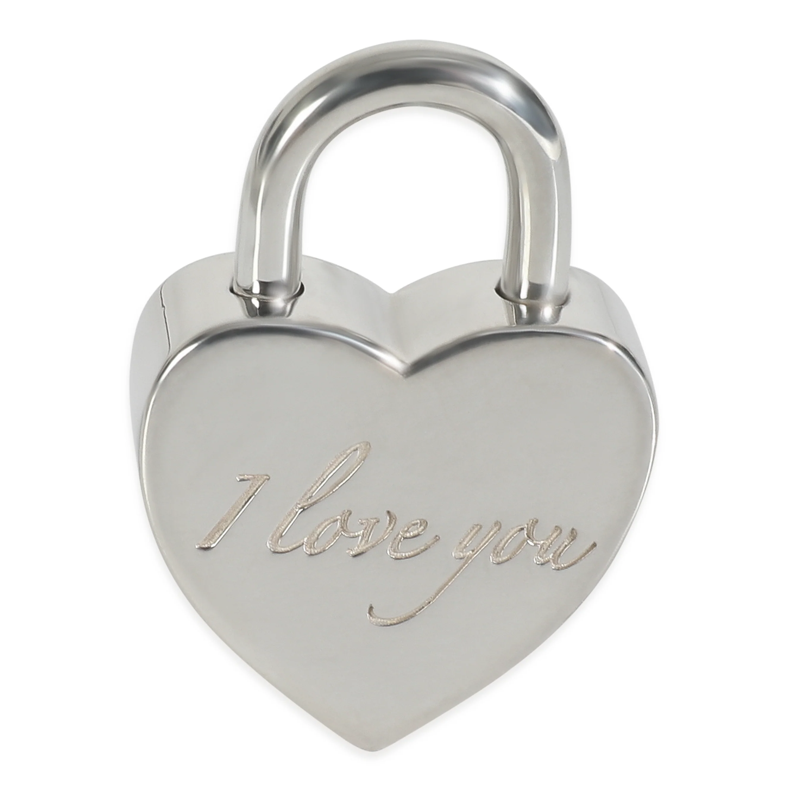 Sterling Silver I Love You Lock Charm