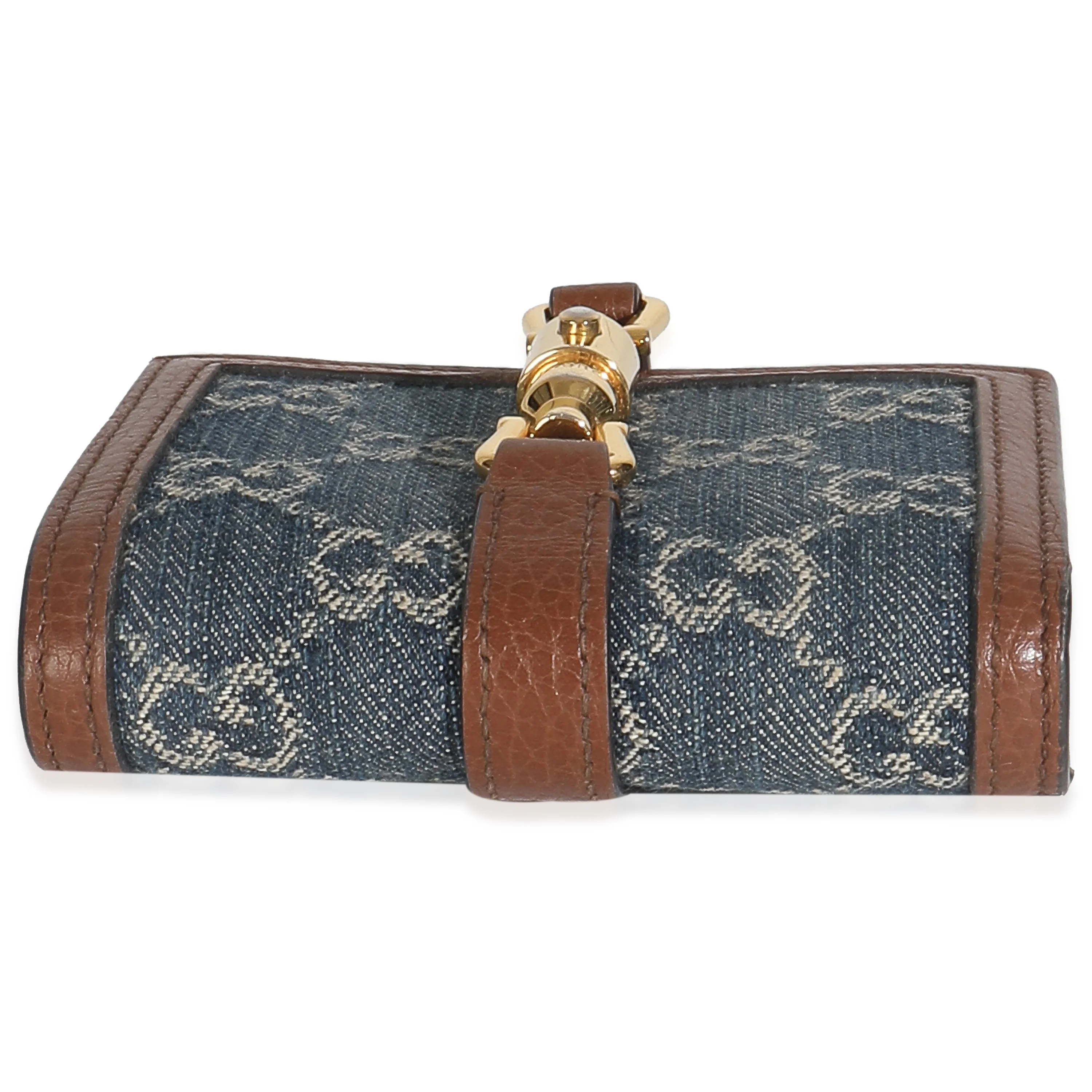 Blue New Denim GG Monogram Jackie 1961 Card Case - Image 5