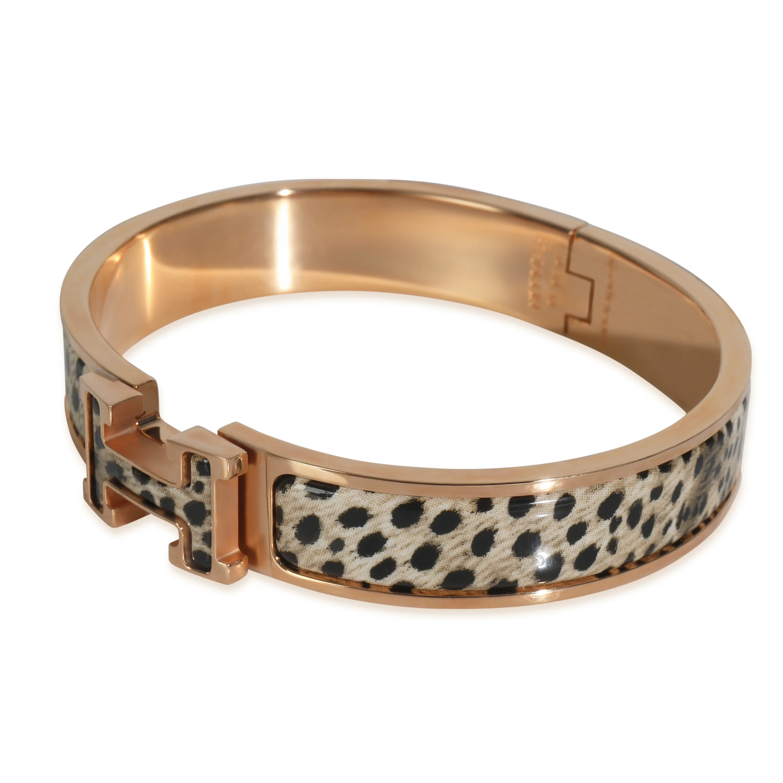 Gold-Plated  Clic H Acinonyx Jubatus Bracelet - Image 2