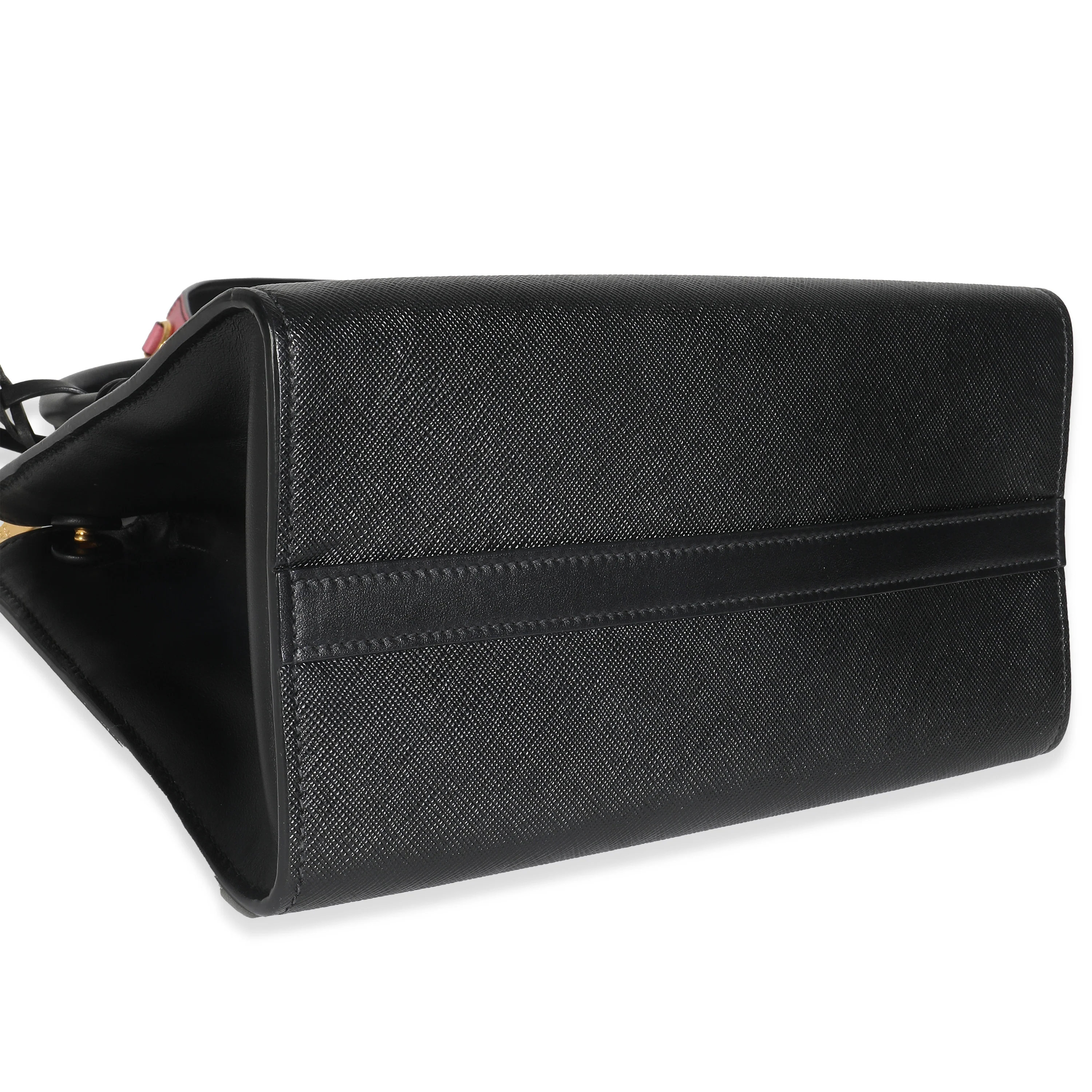 Black Saffiano City Calfskin Greche Paradigme Bag - Image 6