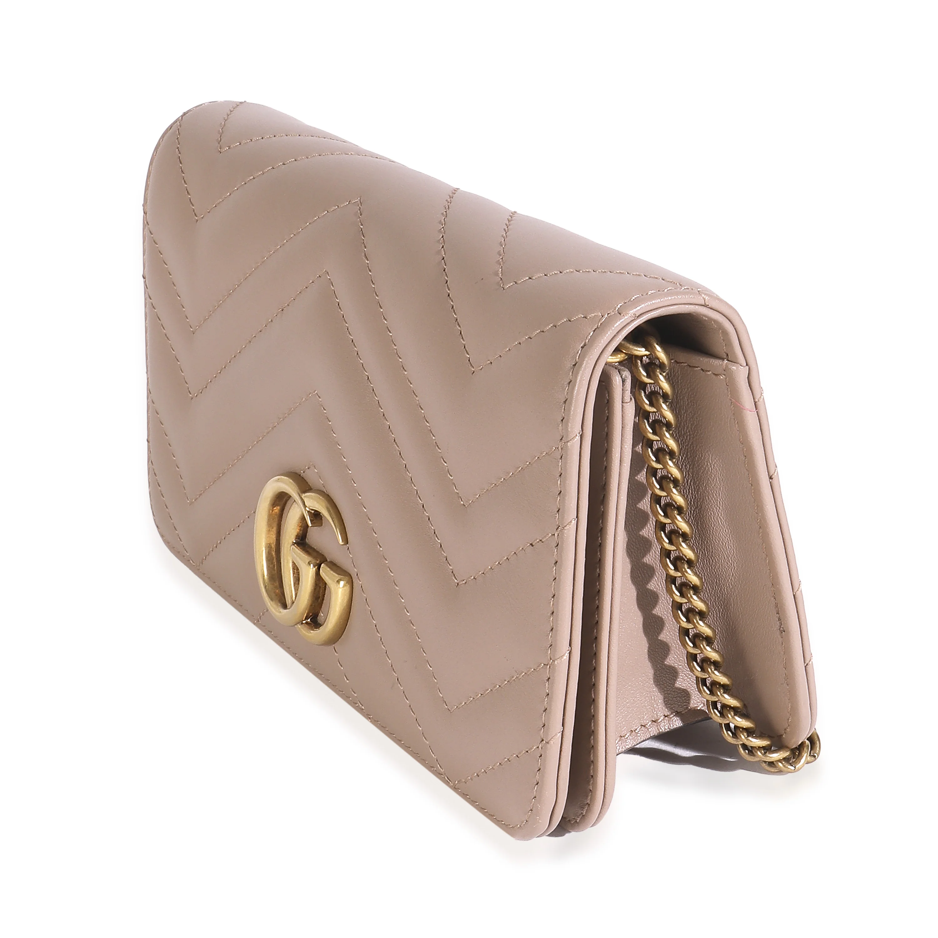 Porcelain Rose Matelasse Calfskin GG Marmont Mini Bag - Image 2