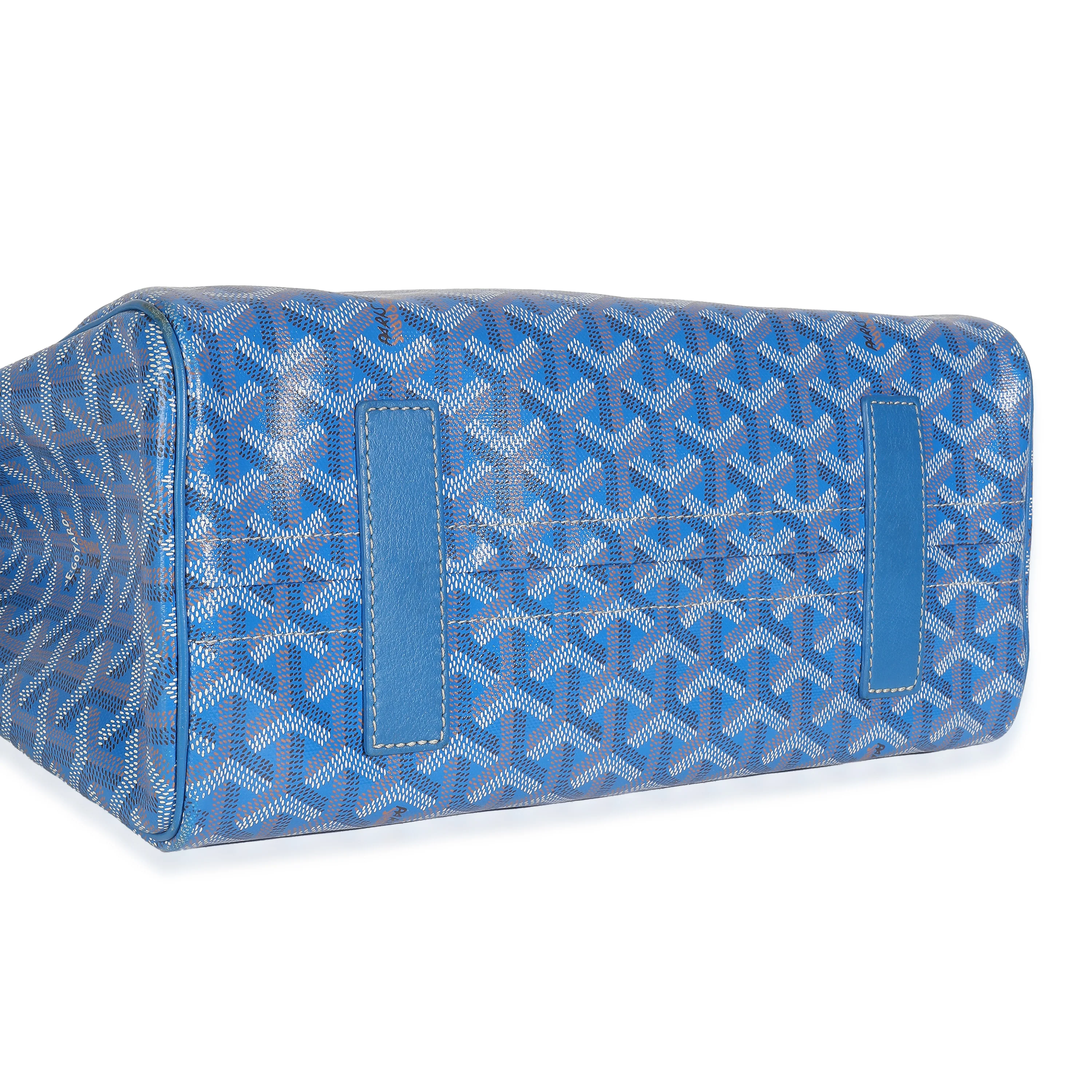Blue Goyardine Canvas Rouette Souple PM - Image 6