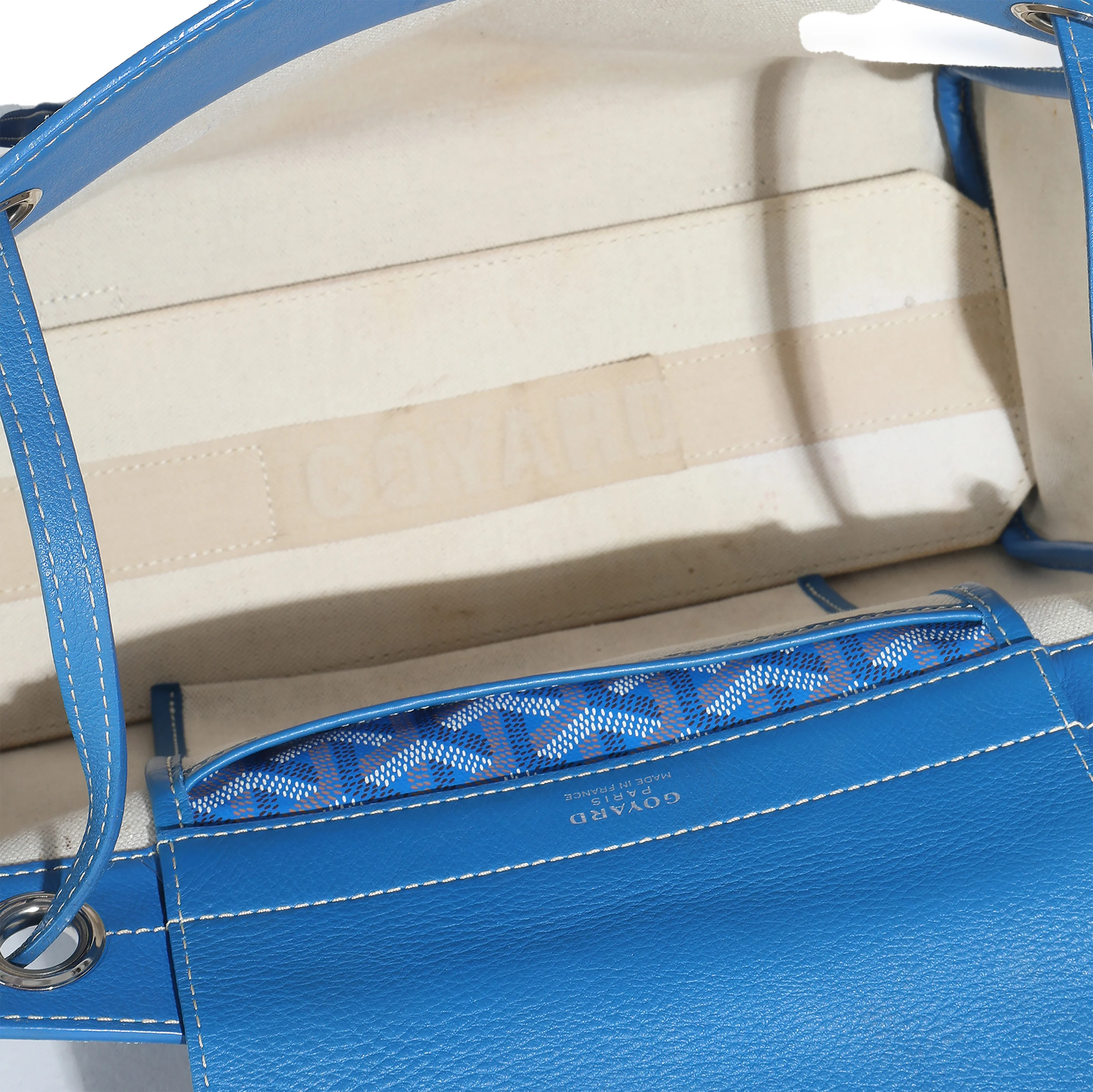 Blue Goyardine Canvas Rouette Souple PM - Image 9