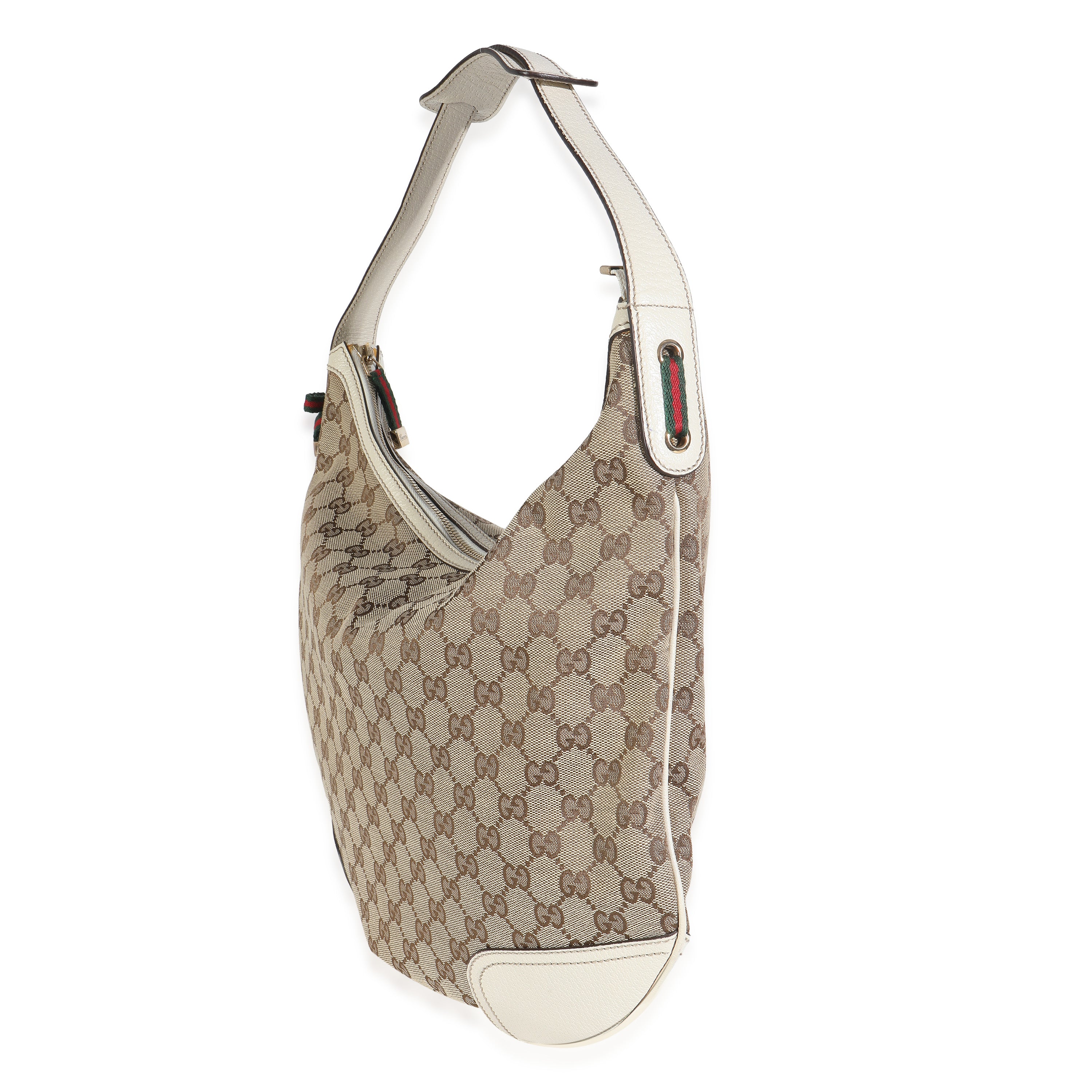 Off White Beige GG Monogram Canvas Princy Hobo - Image 2