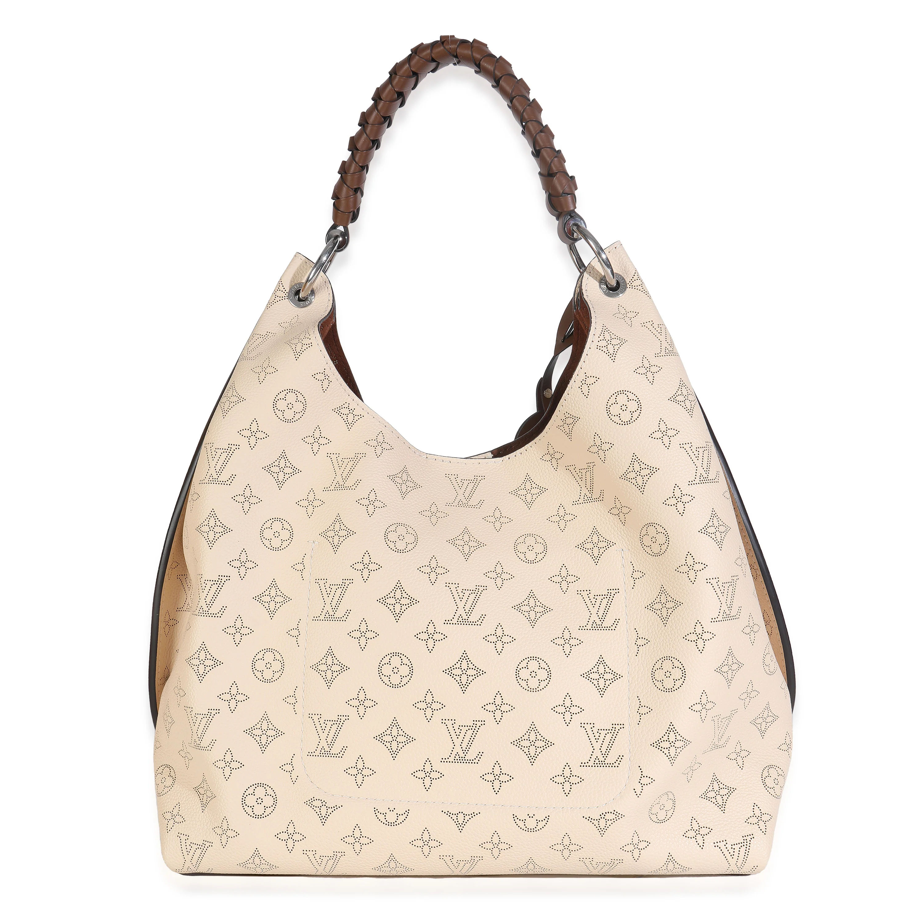 Creme Monogram Mahina Carmel Hobo - Image 4