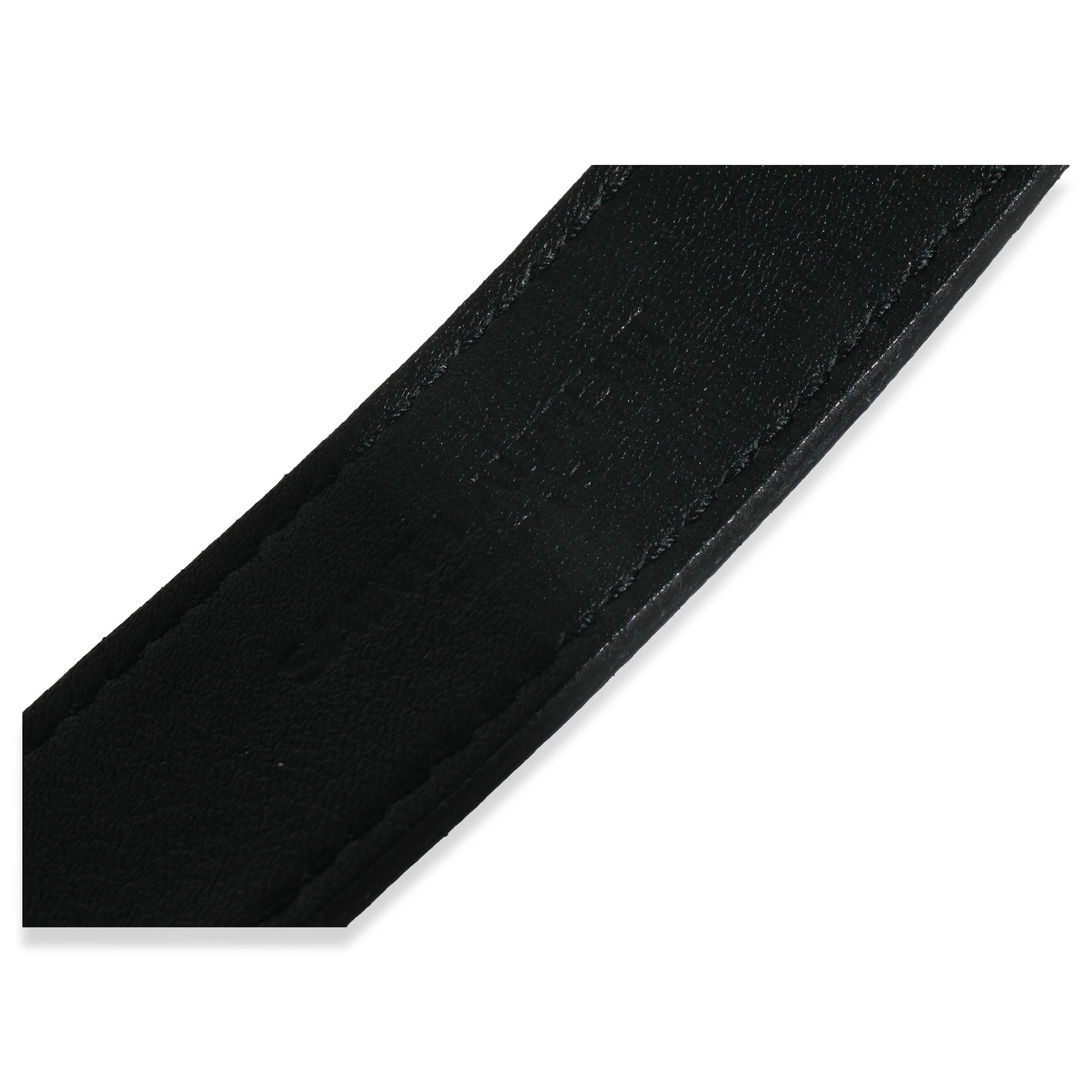 Black Croc Embossed Calfskin Buckle Belt 70 - Image 4