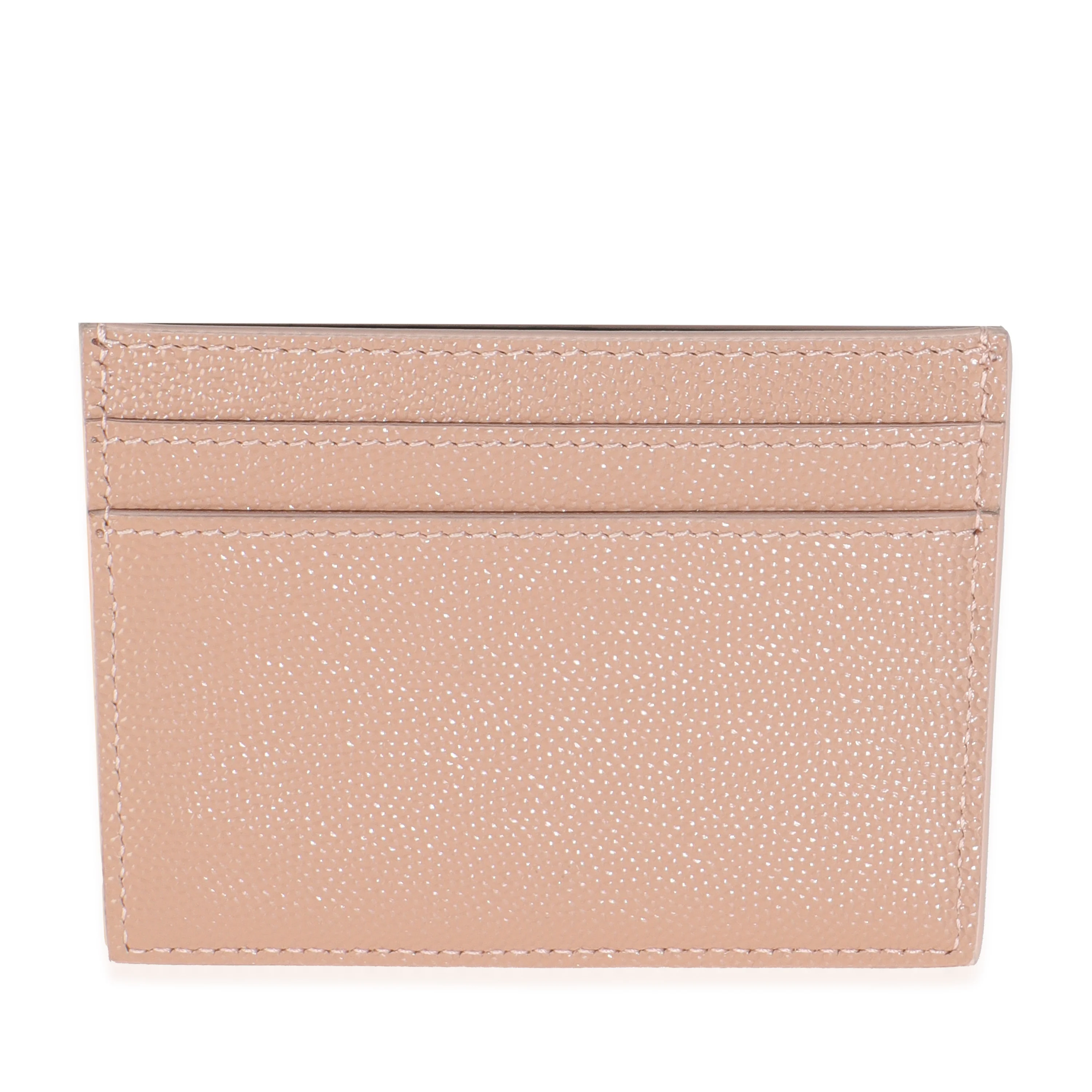Dark Pink Grain De Poudre Credit Card Case - Image 4