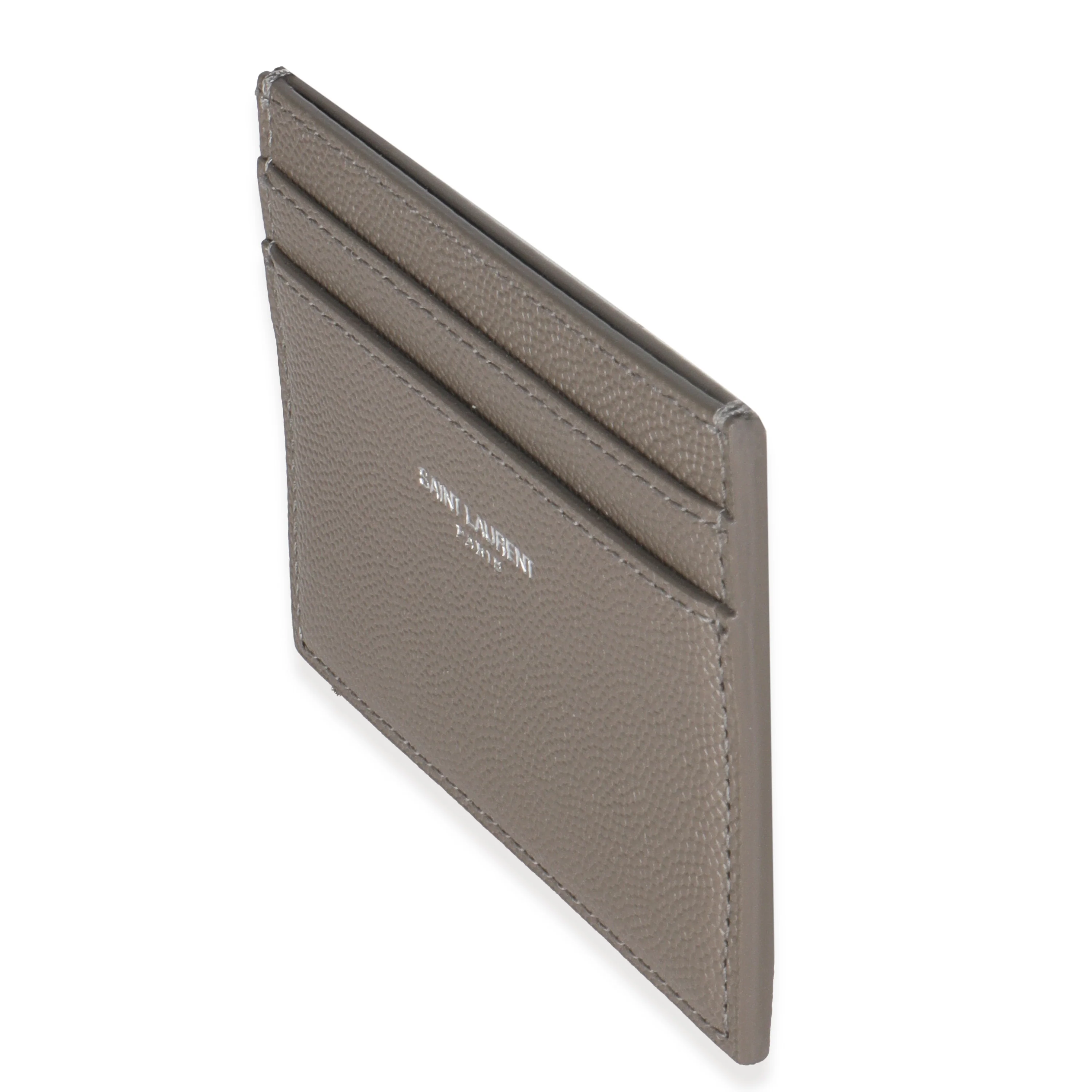 Light Grey Grain De Poudre Credit Card Case - Image 2