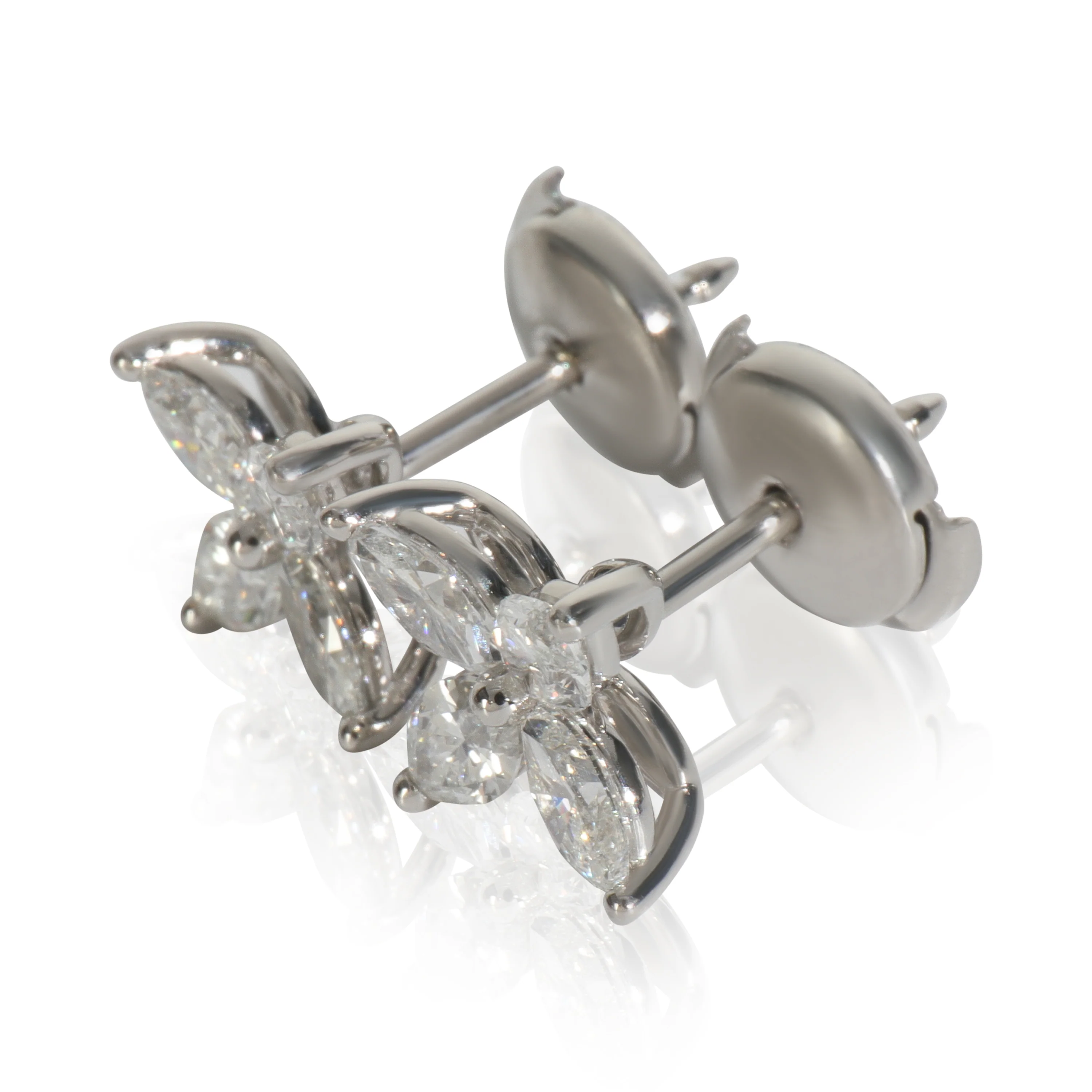 Platinum Diamond Medium Model Victoria Earrings - Image 2