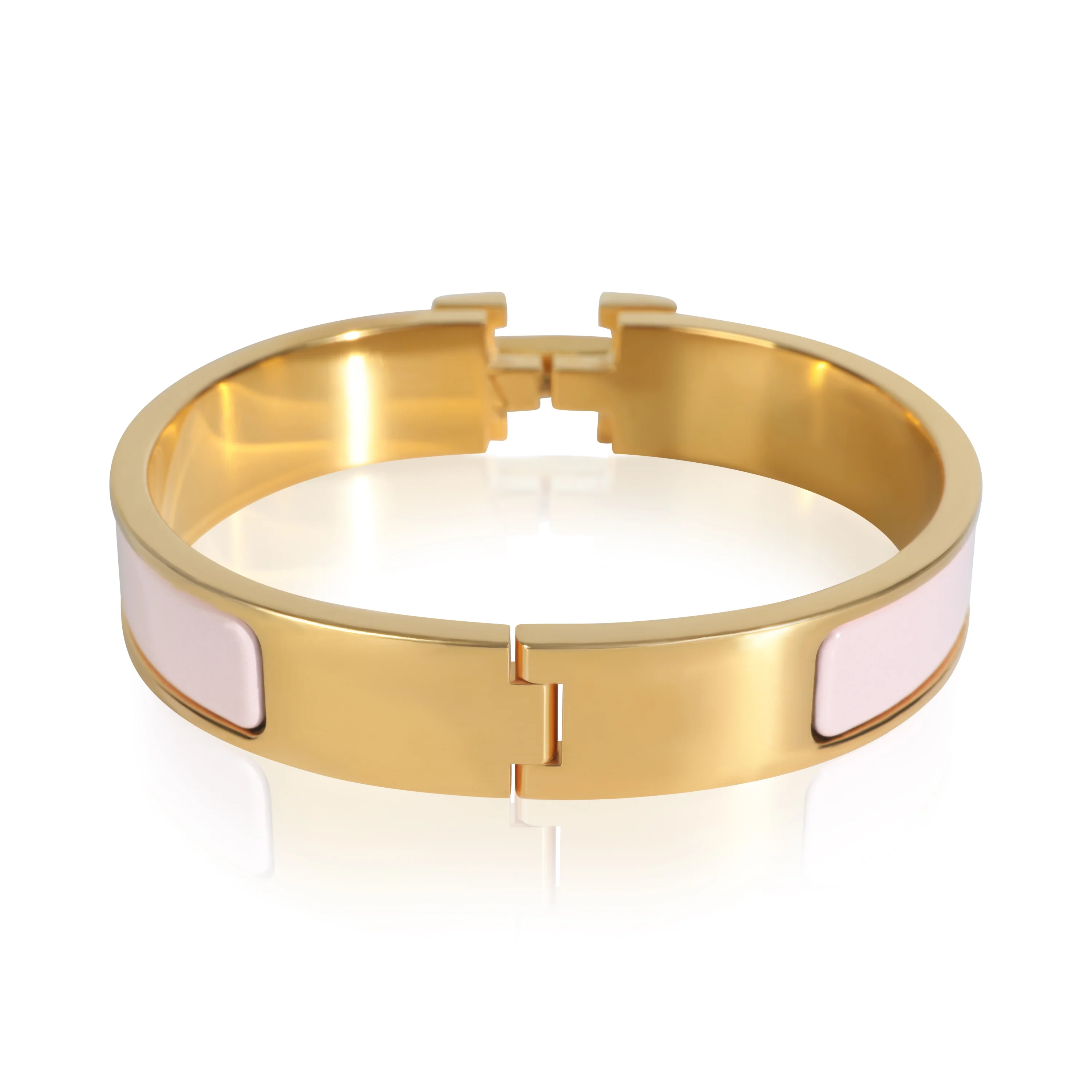 Gold-Plated  Clic H In Rose Candeur Bracelet - Image 3