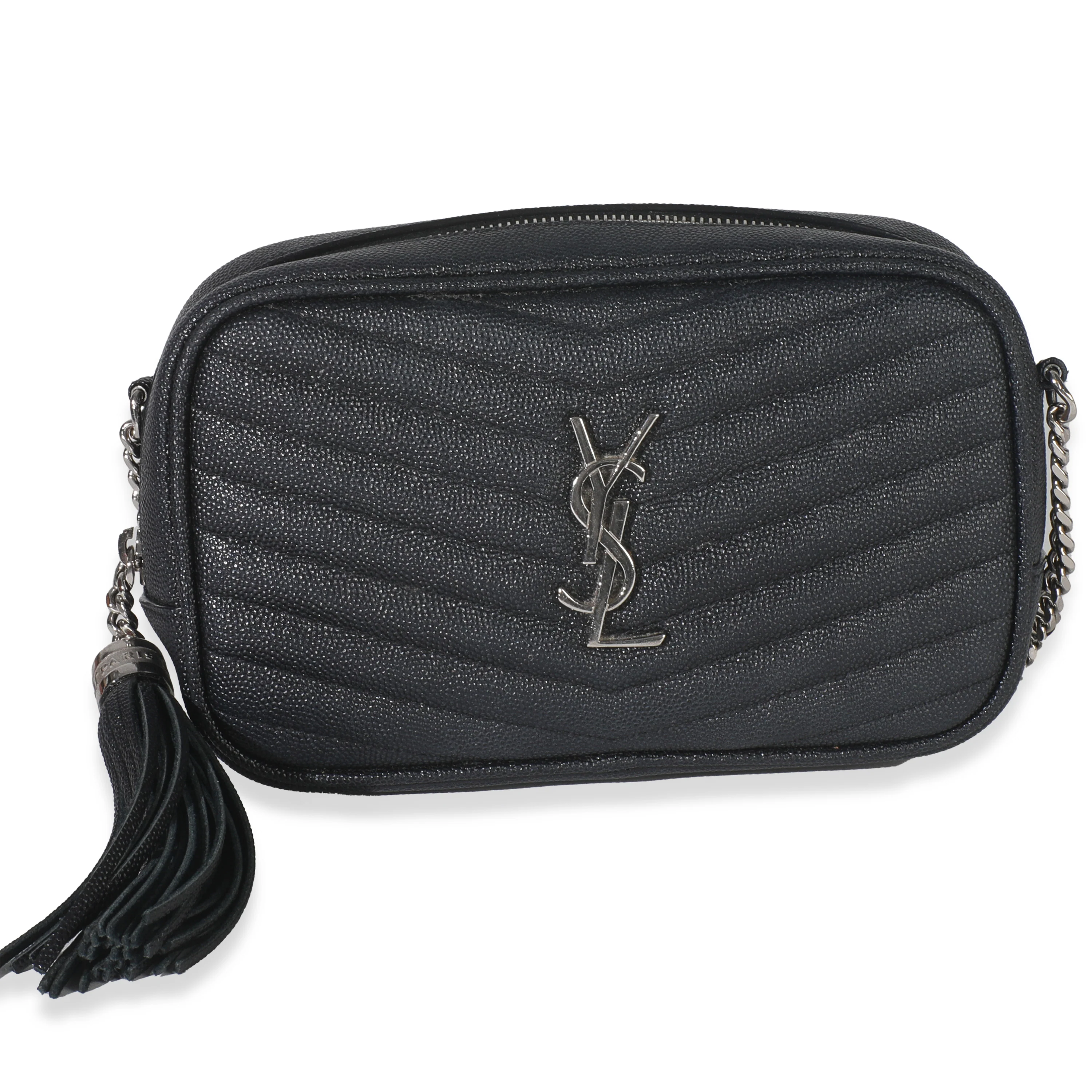 Black Grain De Poudre Mini Lou Camera Bag