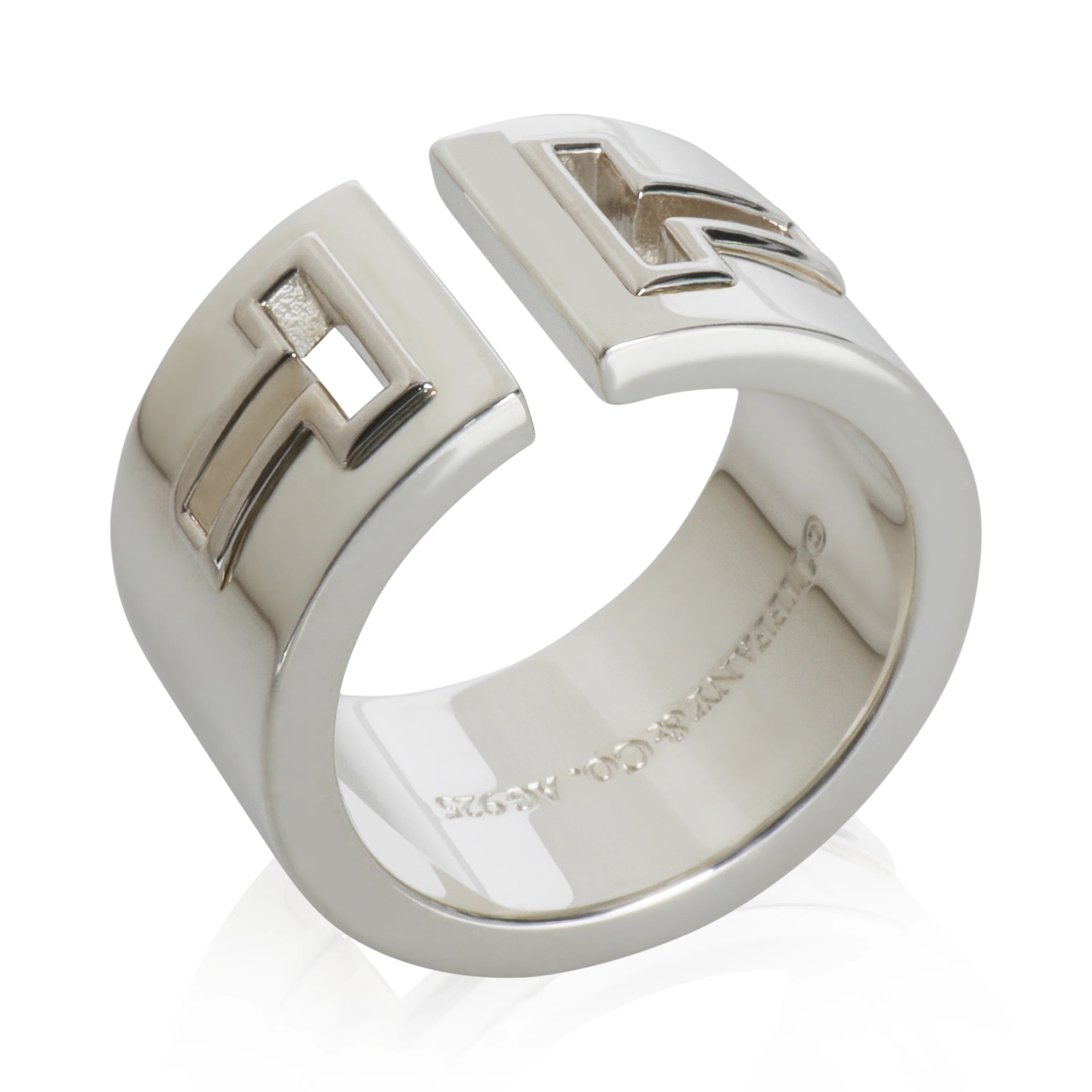 Sterling Silver  T Cutout Ring - Image 4