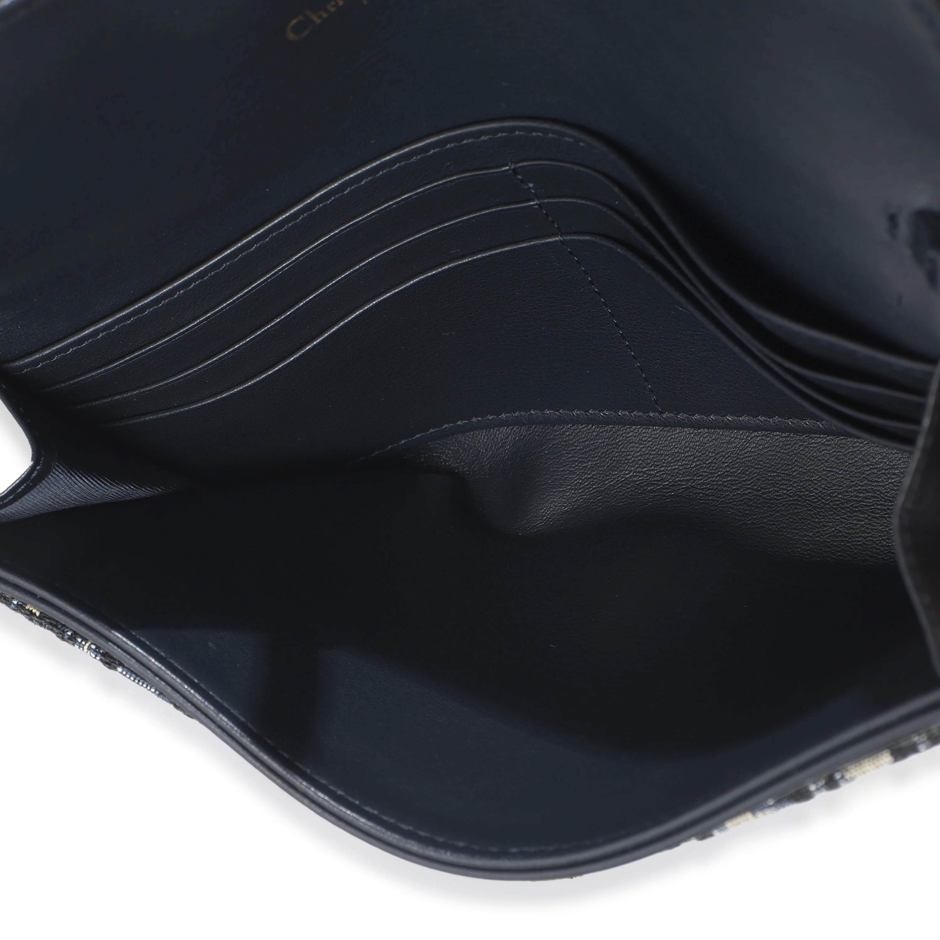 Blue Oblique Canvas Saddle Chain Pouch - Image 9