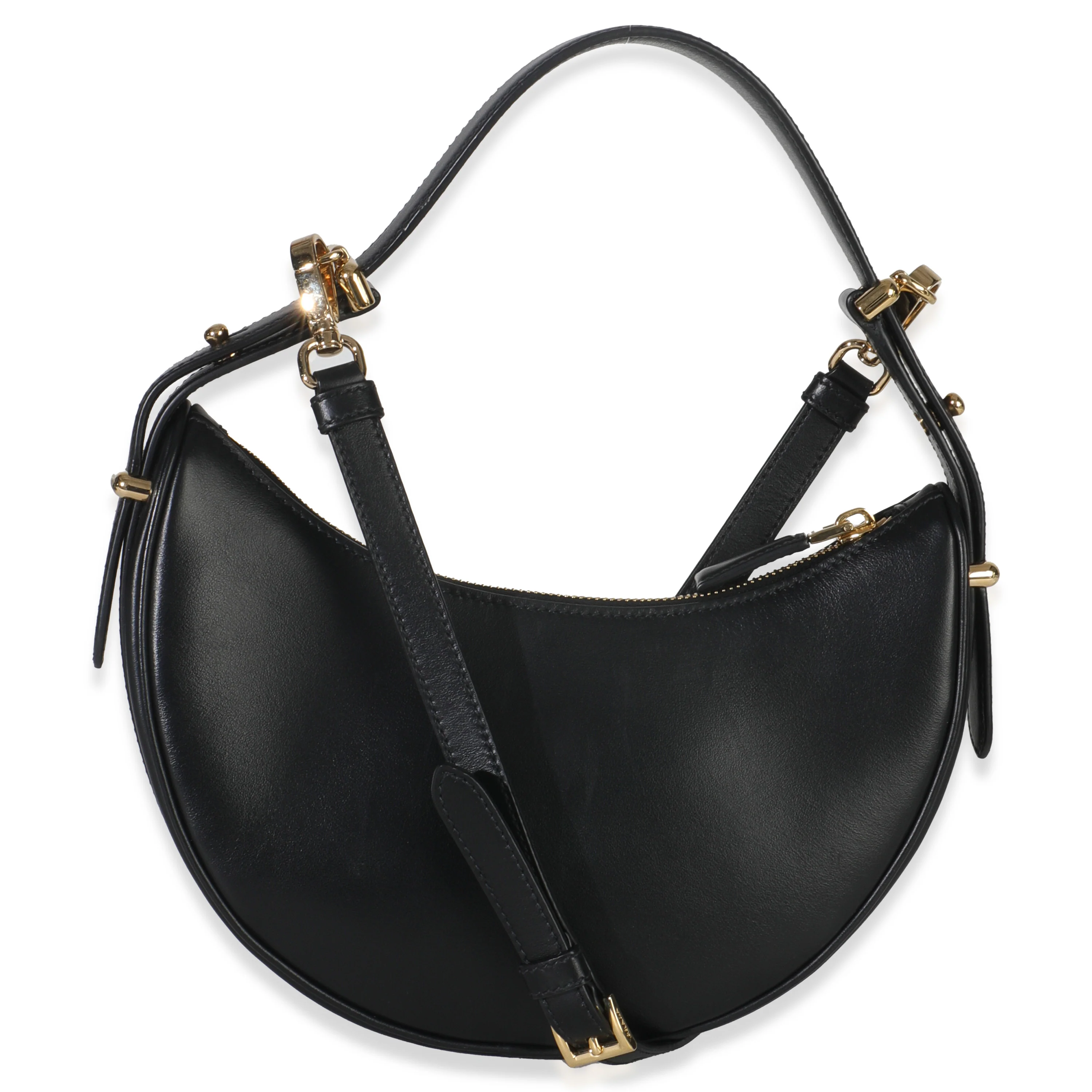 Black Soft Calfskin Small Arque Shoulder Bag - Image 4