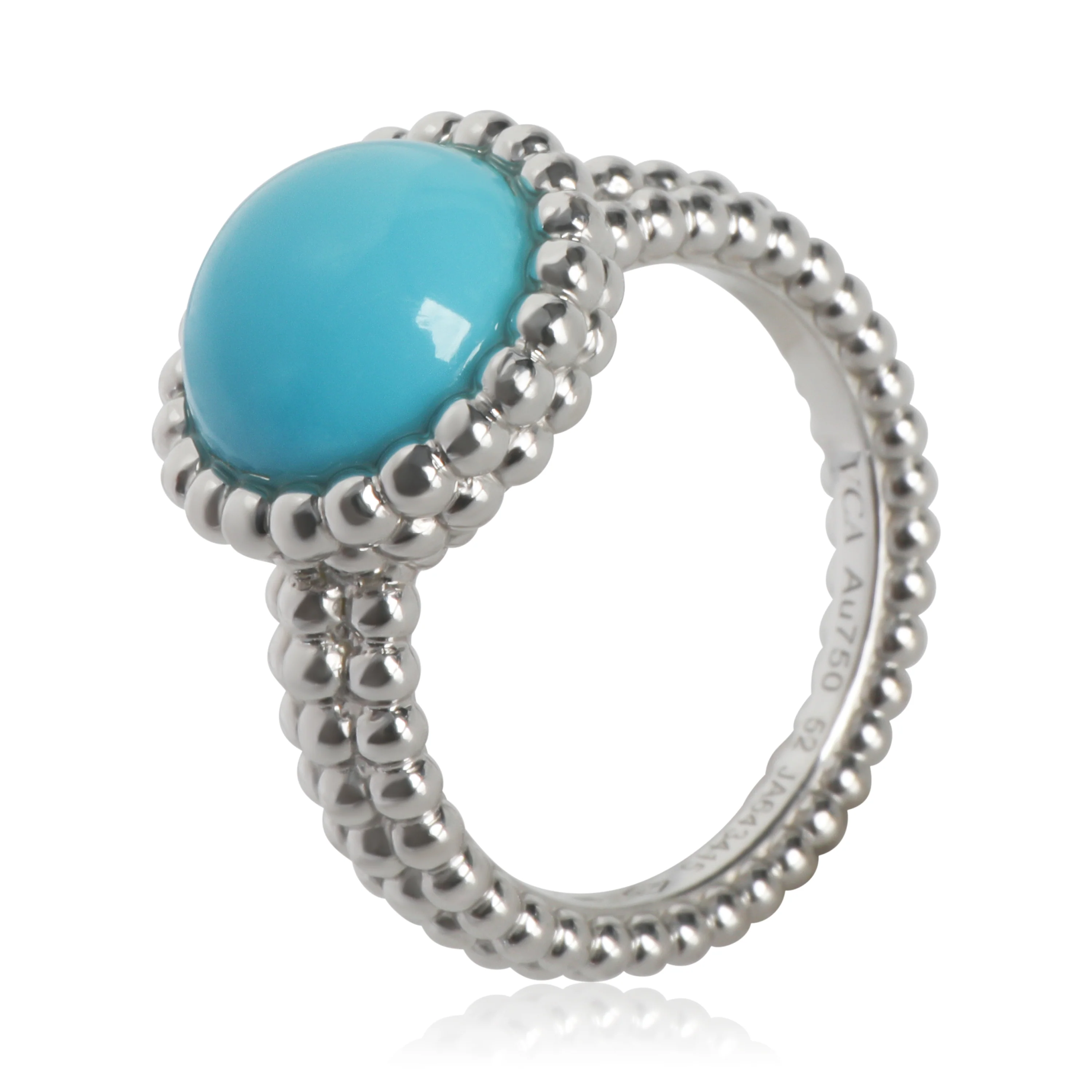 White Gold Turquoise Perlee Couleurs Ring - Image 3