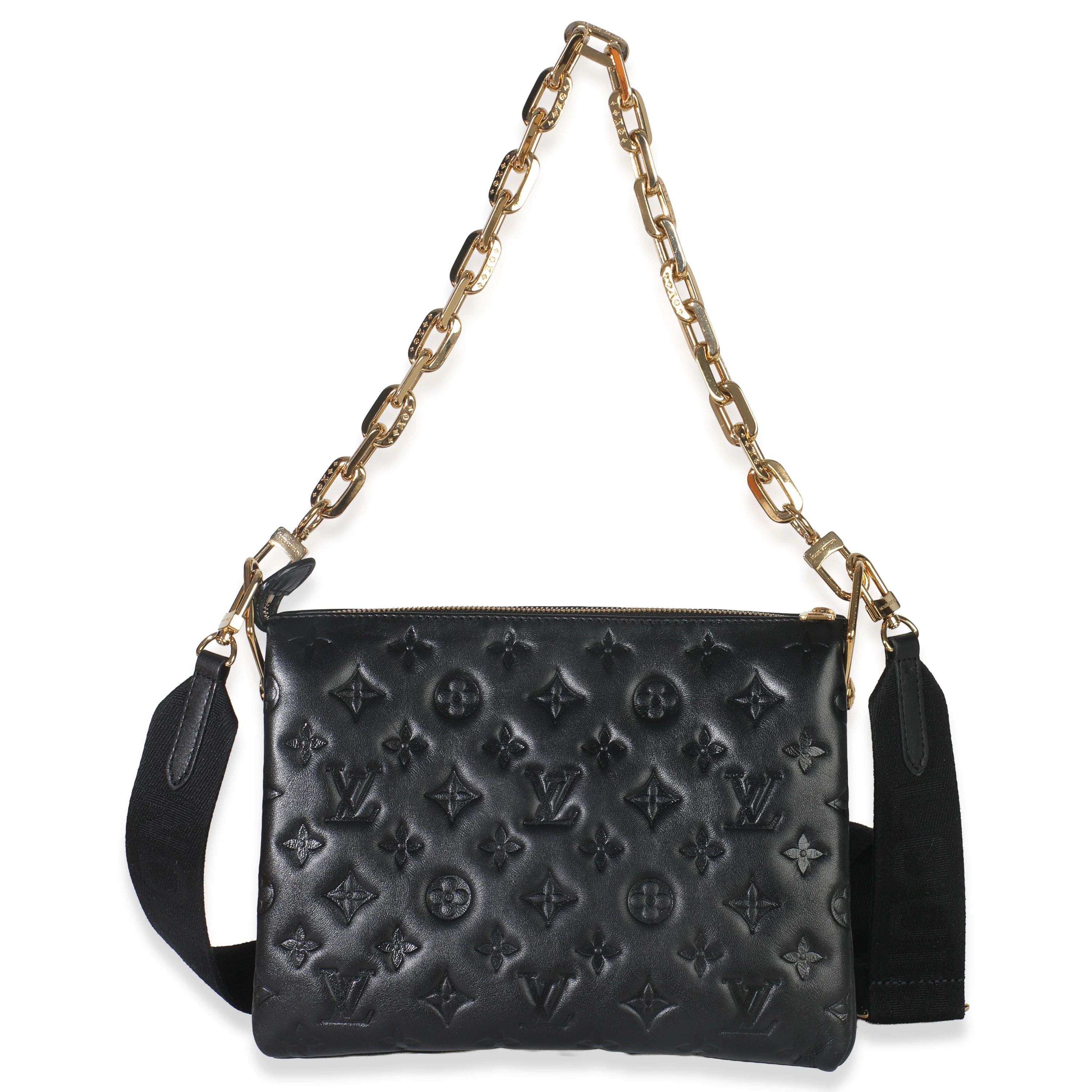 Black Monogram Embossed Lambskin Coussin PM - Image 8