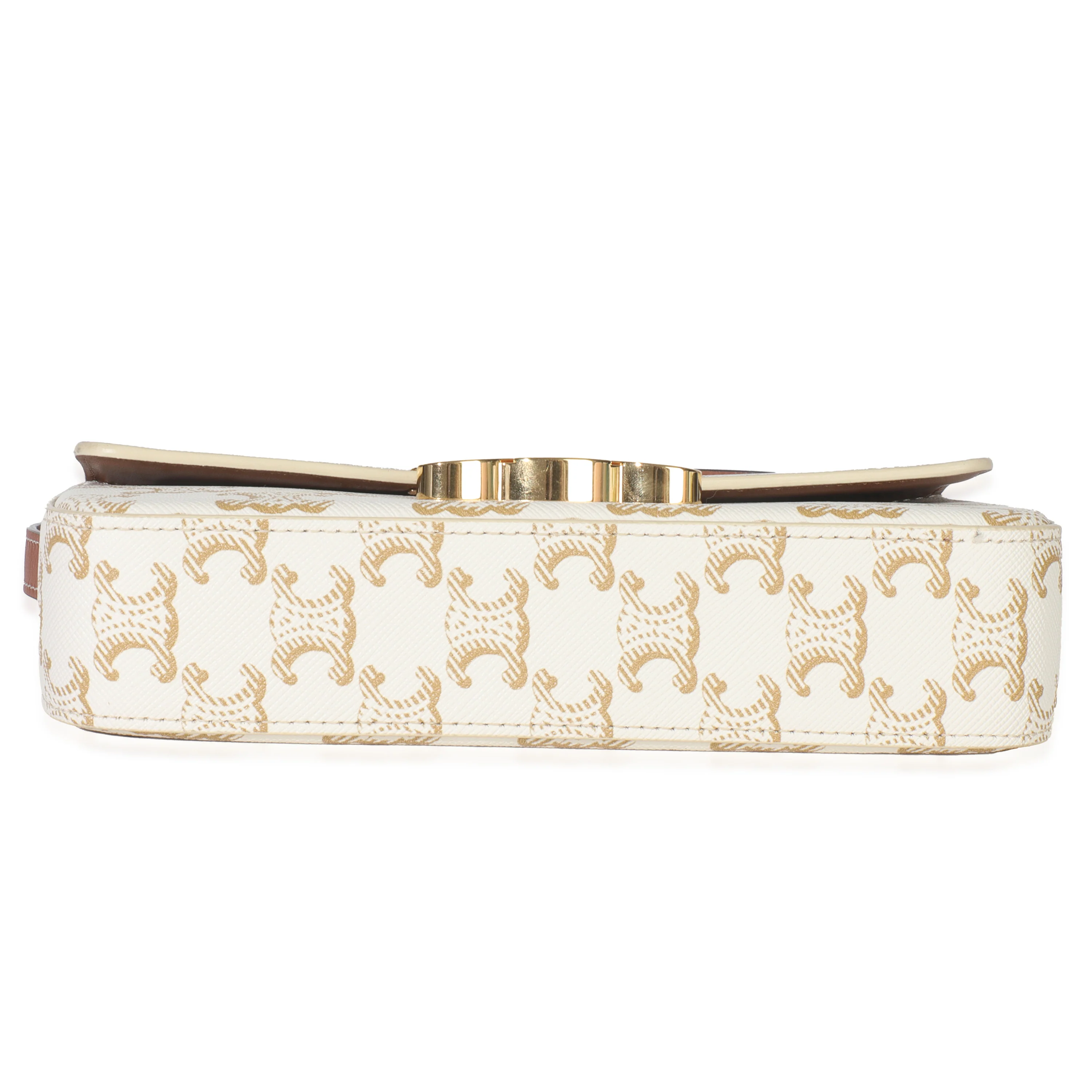 White Triomphe Canvas Claude Shoulder Bag - Image 5