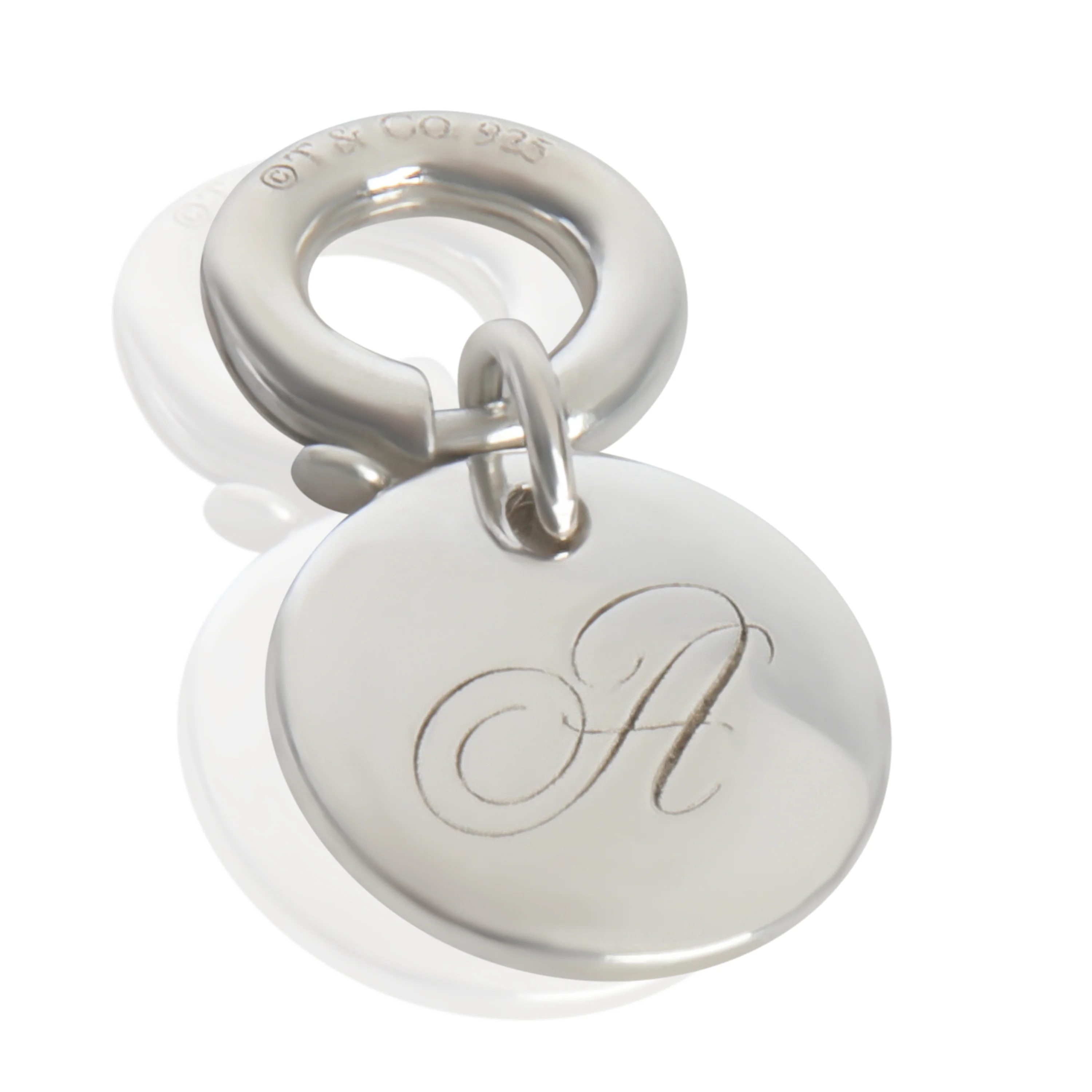 Sterling Silver Notes Initial A Charm