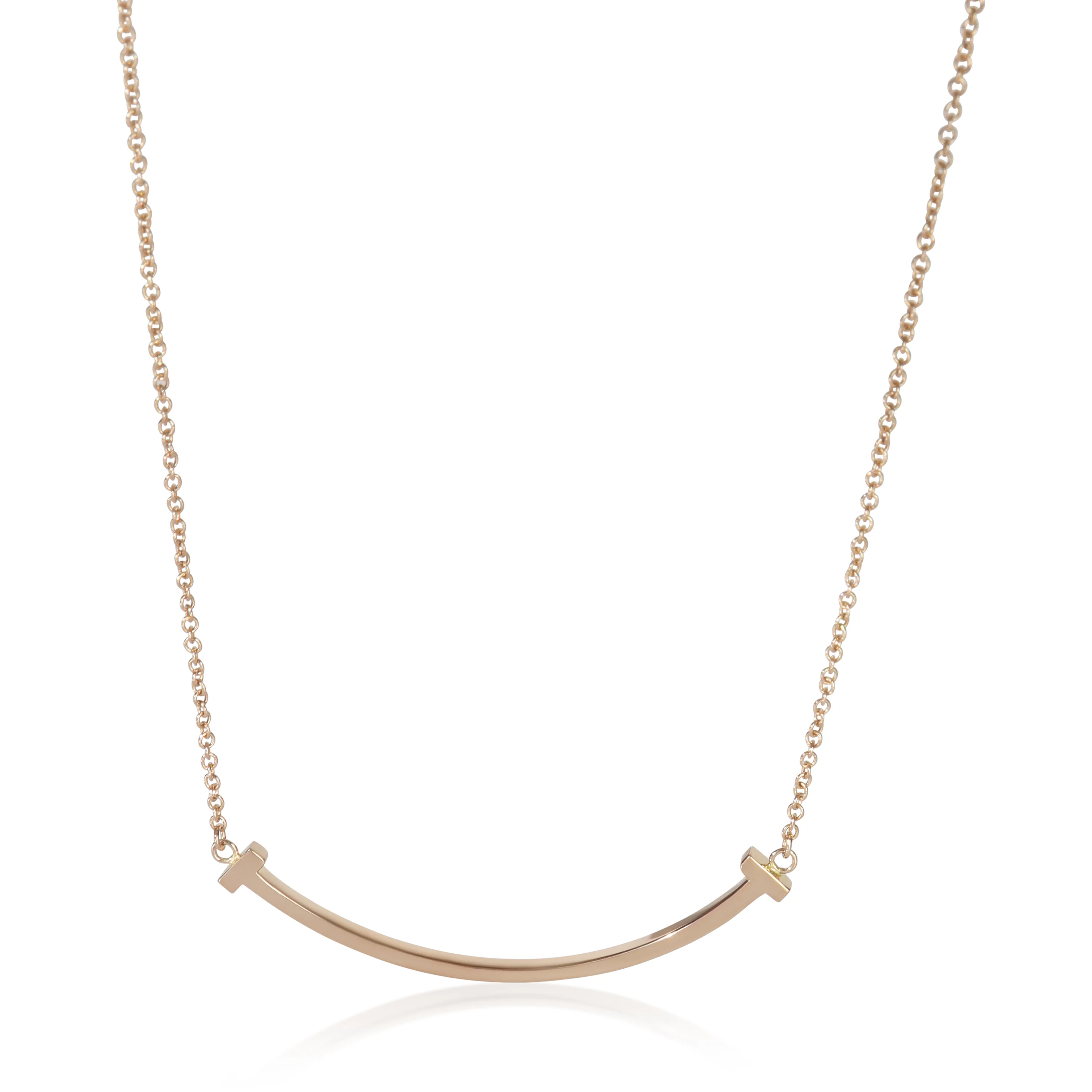 Rose Gold Tiffany T Smile Pendant