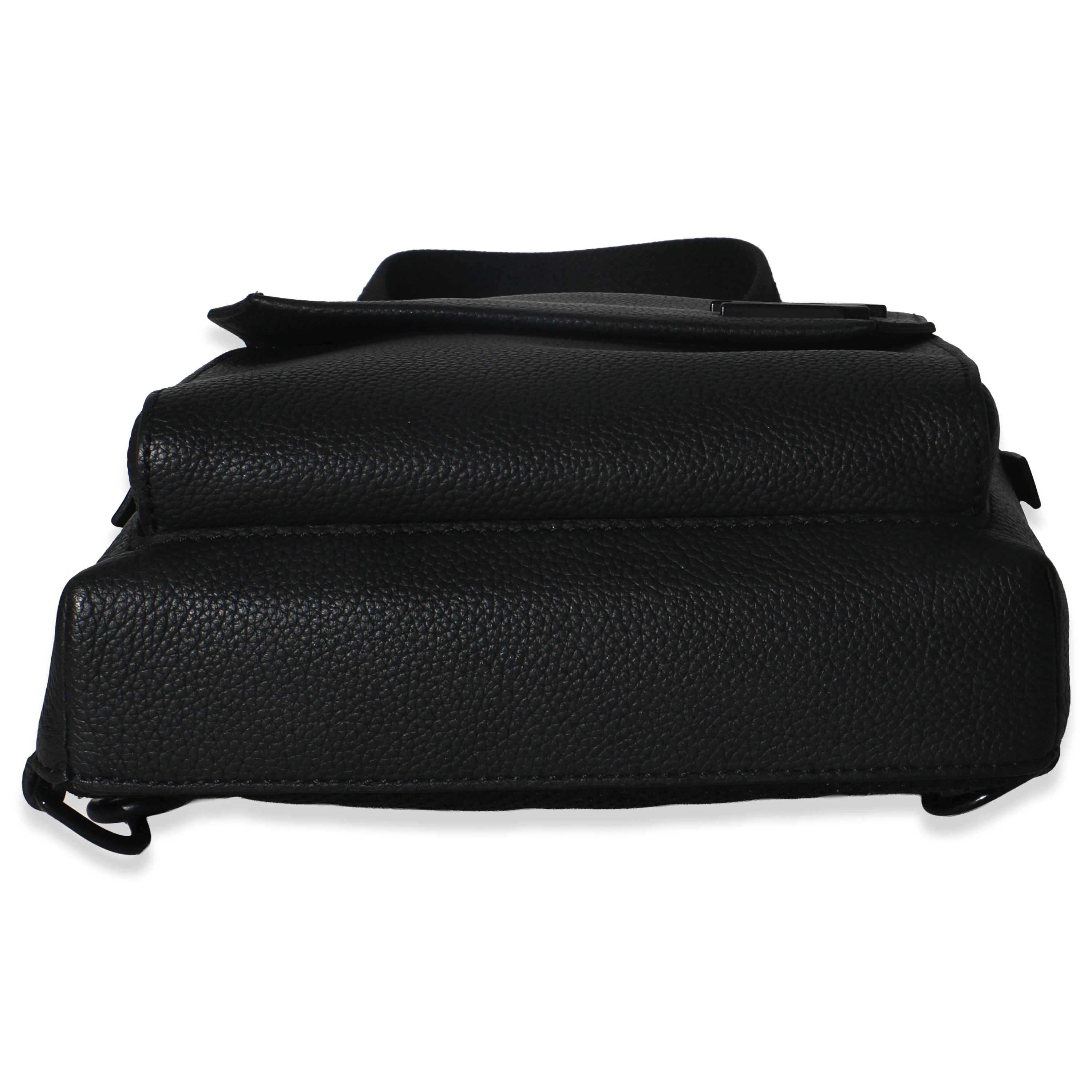 Black Waxy Calfskin Aerogram Pilot Slingbag - Image 5
