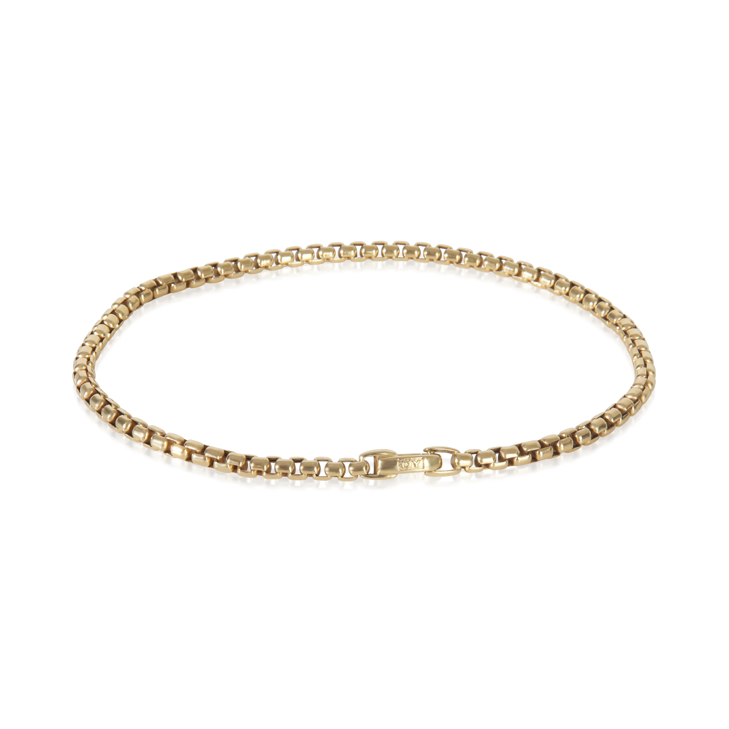 Yellow Gold  Box Chain Bracelet - Image 3