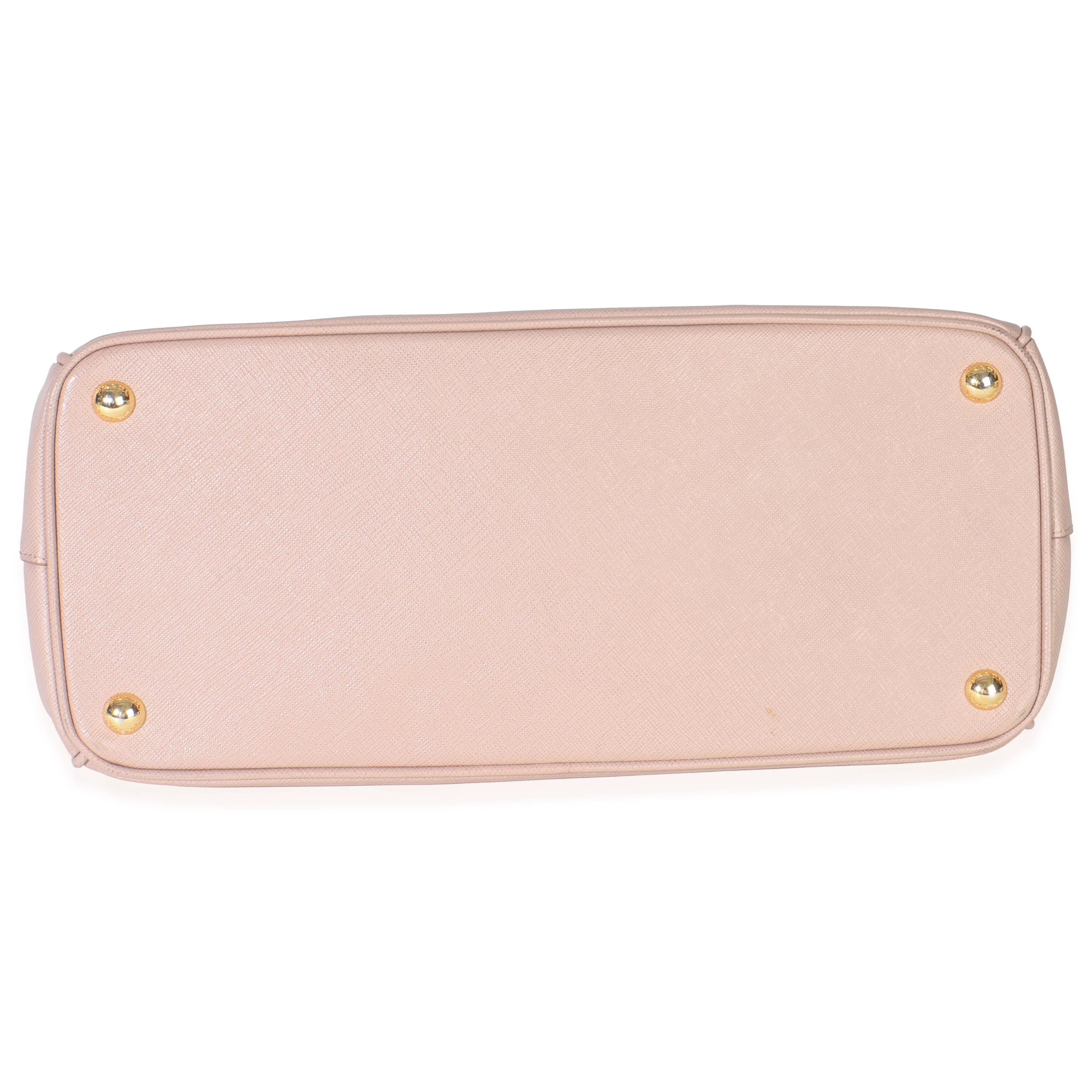 Beige Saffiano Lux Galleria Medium Double Zip Tote - Image 5