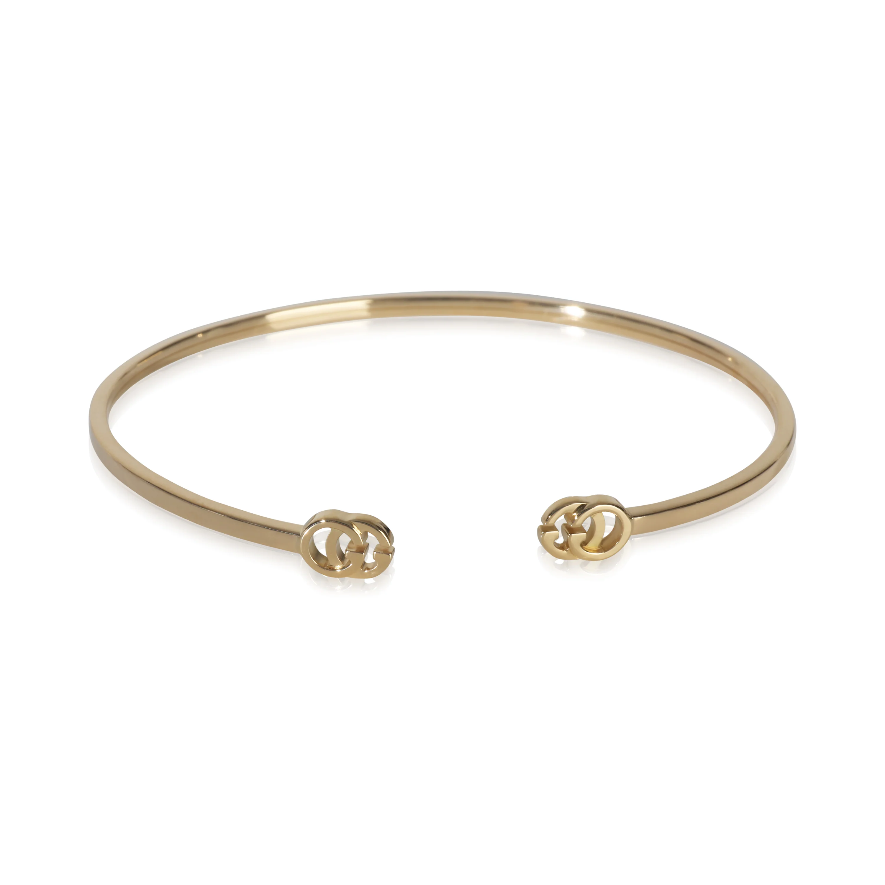 Yellow Gold  GG Thin Running Cuff Bracelet