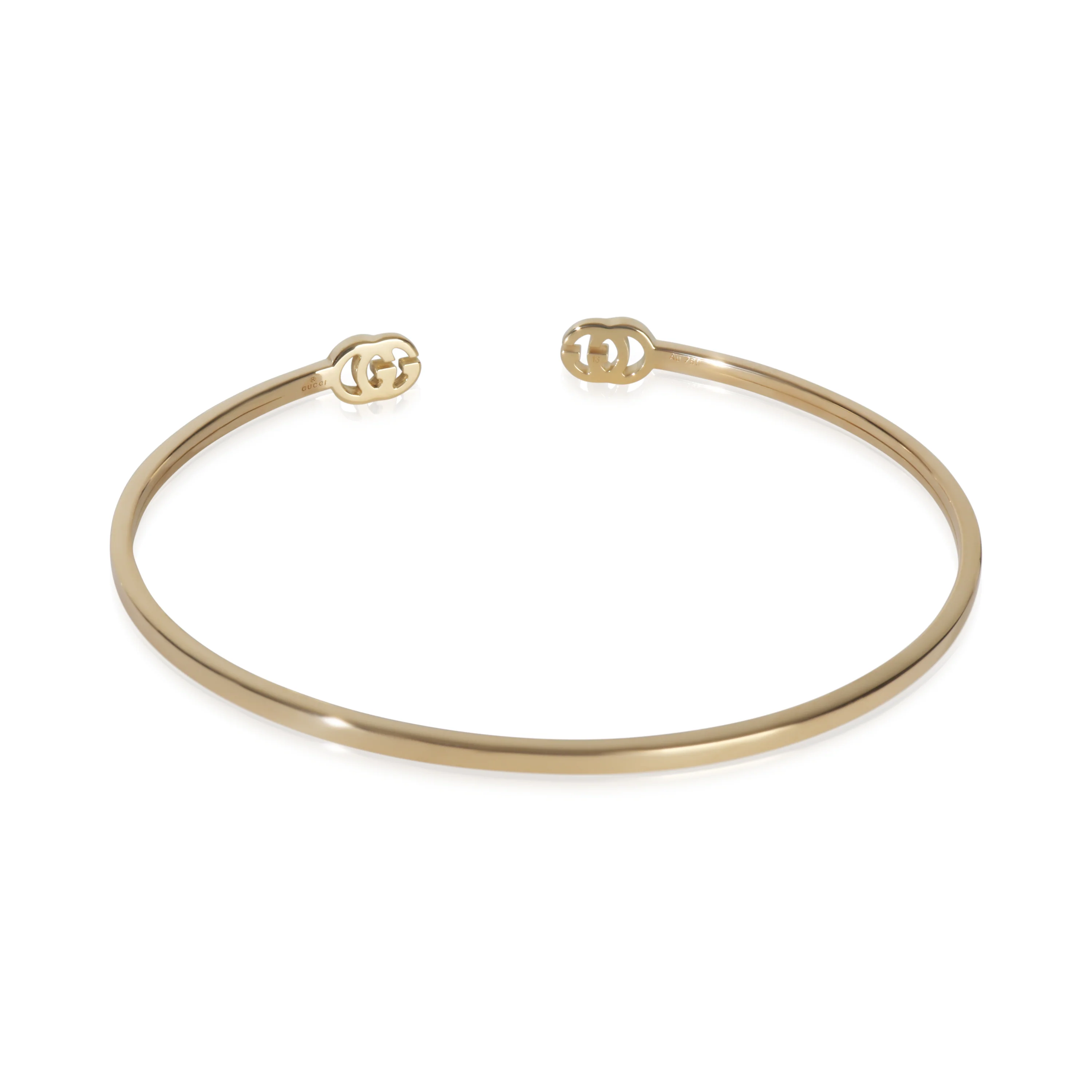 Yellow Gold  GG Thin Running Cuff Bracelet - Image 3