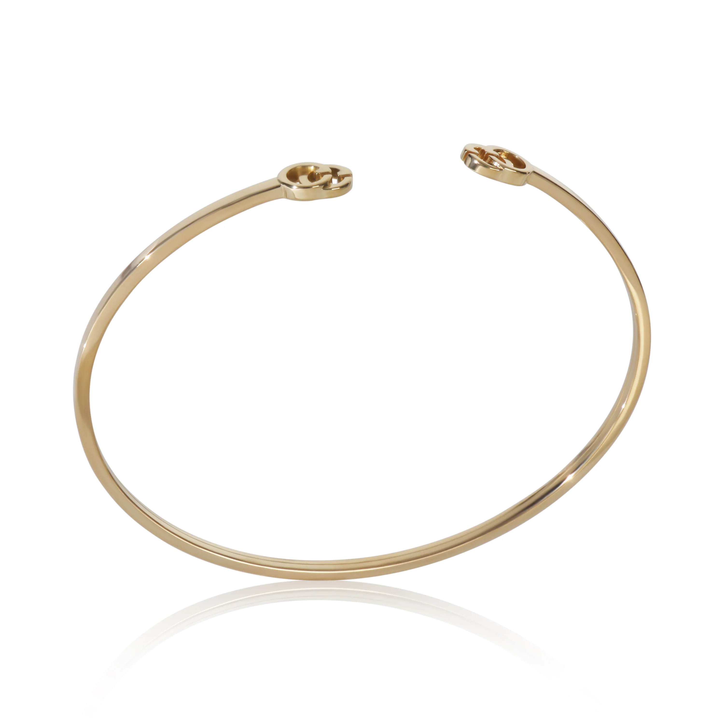 Yellow Gold  GG Thin Running Cuff Bracelet - Image 5