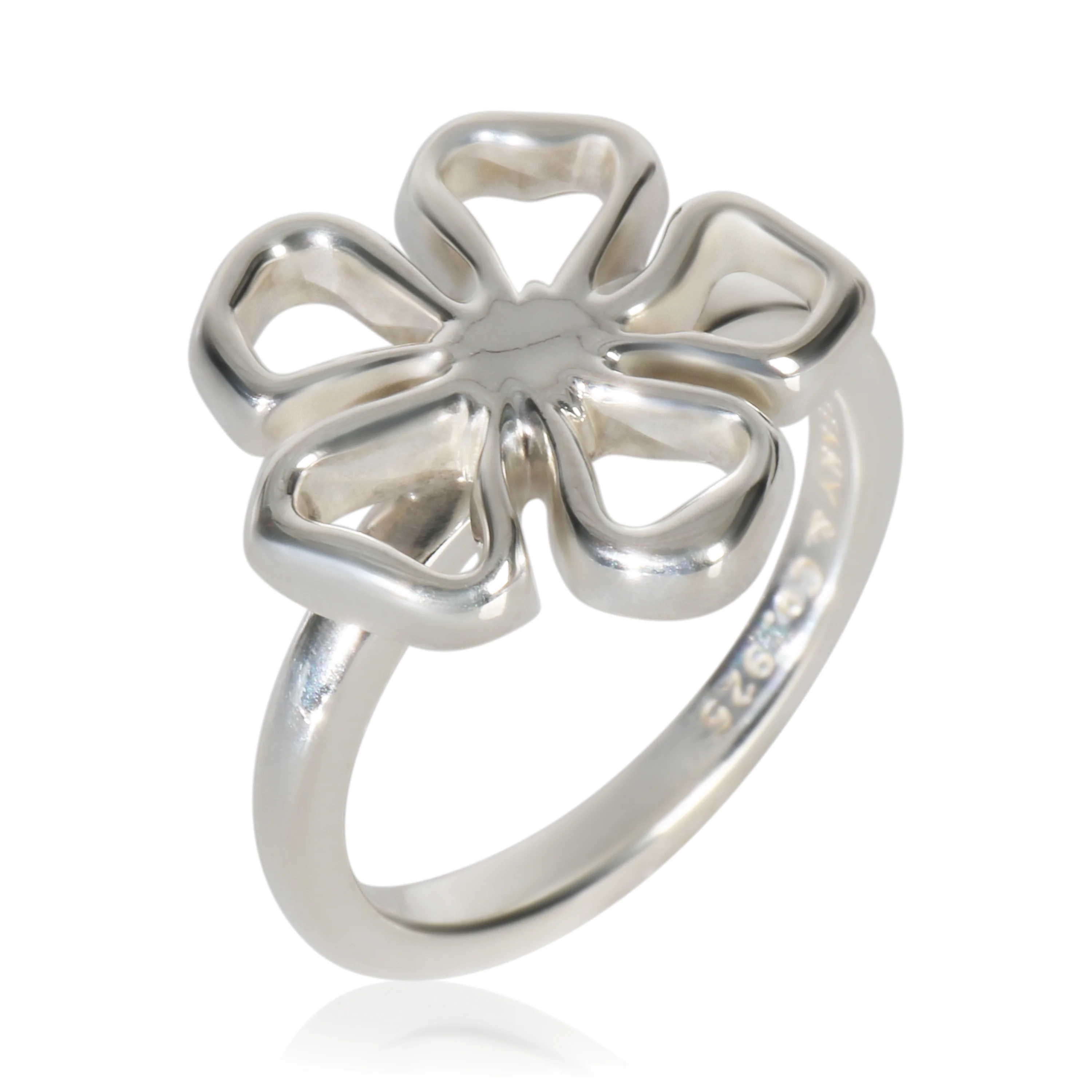 Sterling Silver  Vintage Flower Ring - Image 4