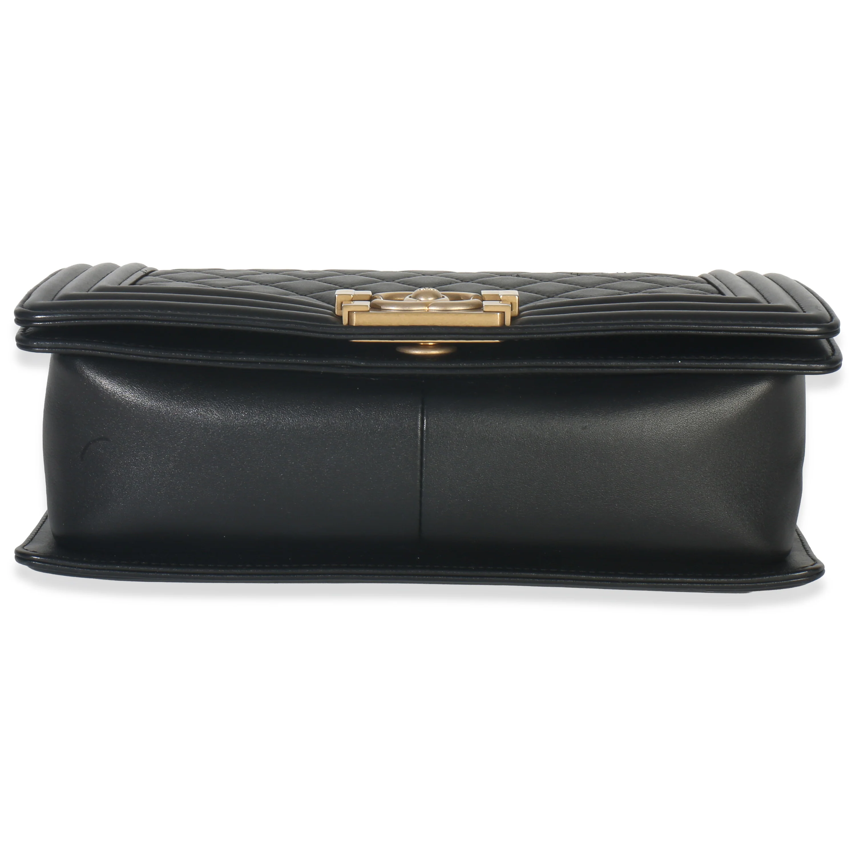 Black Quilted Lambskin Old Medium Boy Bag - Image 5