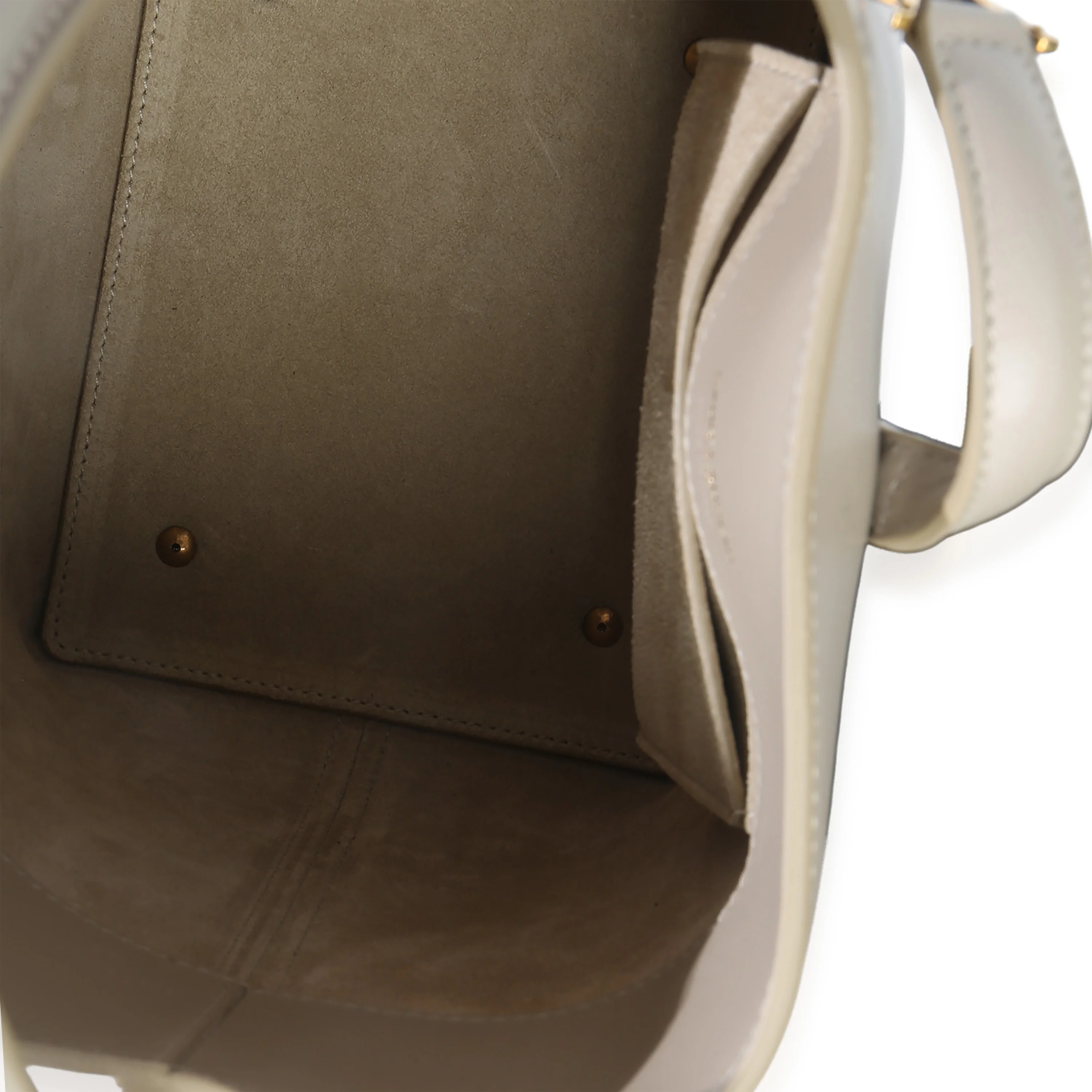 Beige Calfskin Small Le 37 Bucket Bag - Image 9