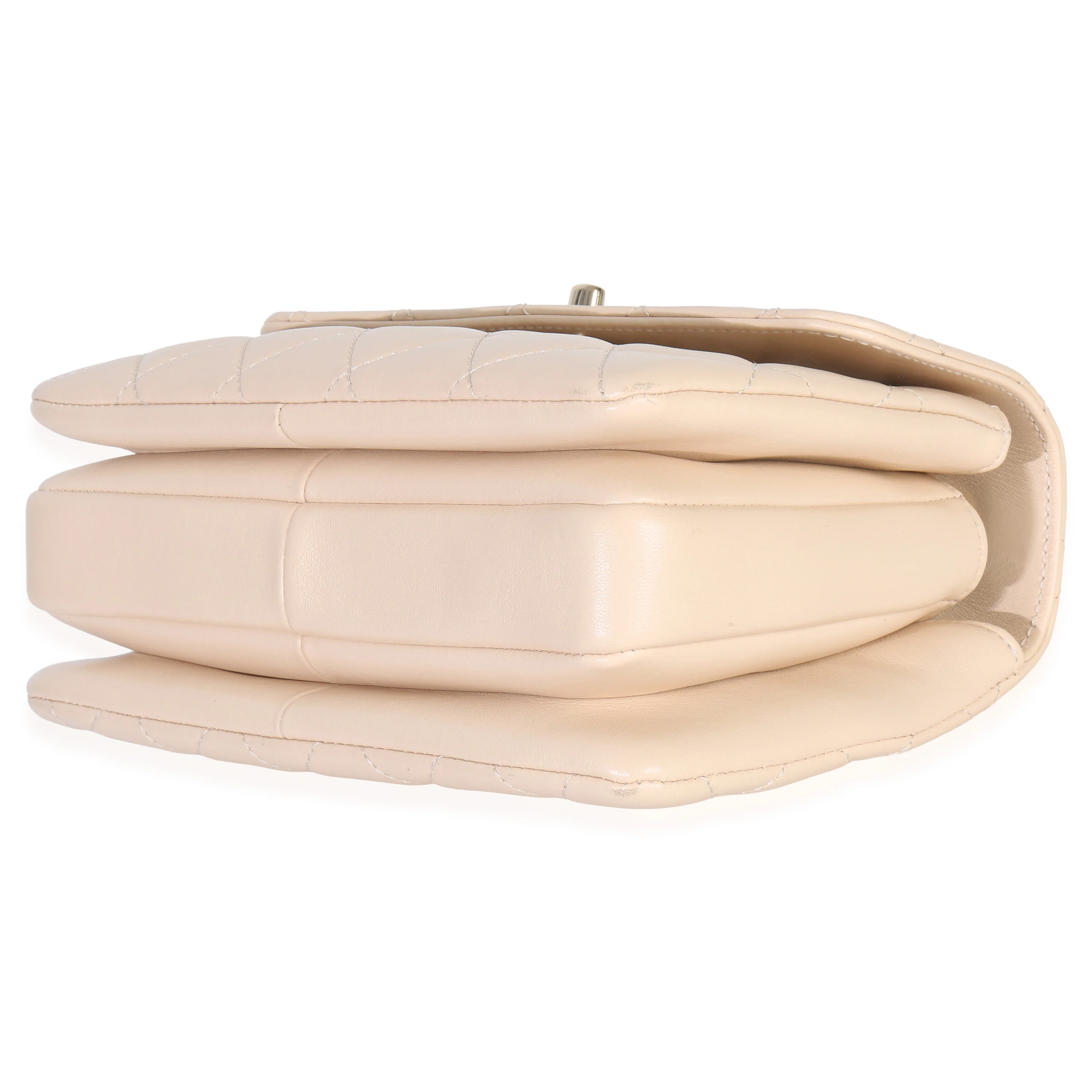 25C Beige Quilted Lambskin Small Trendy Flap Bag - Image 7