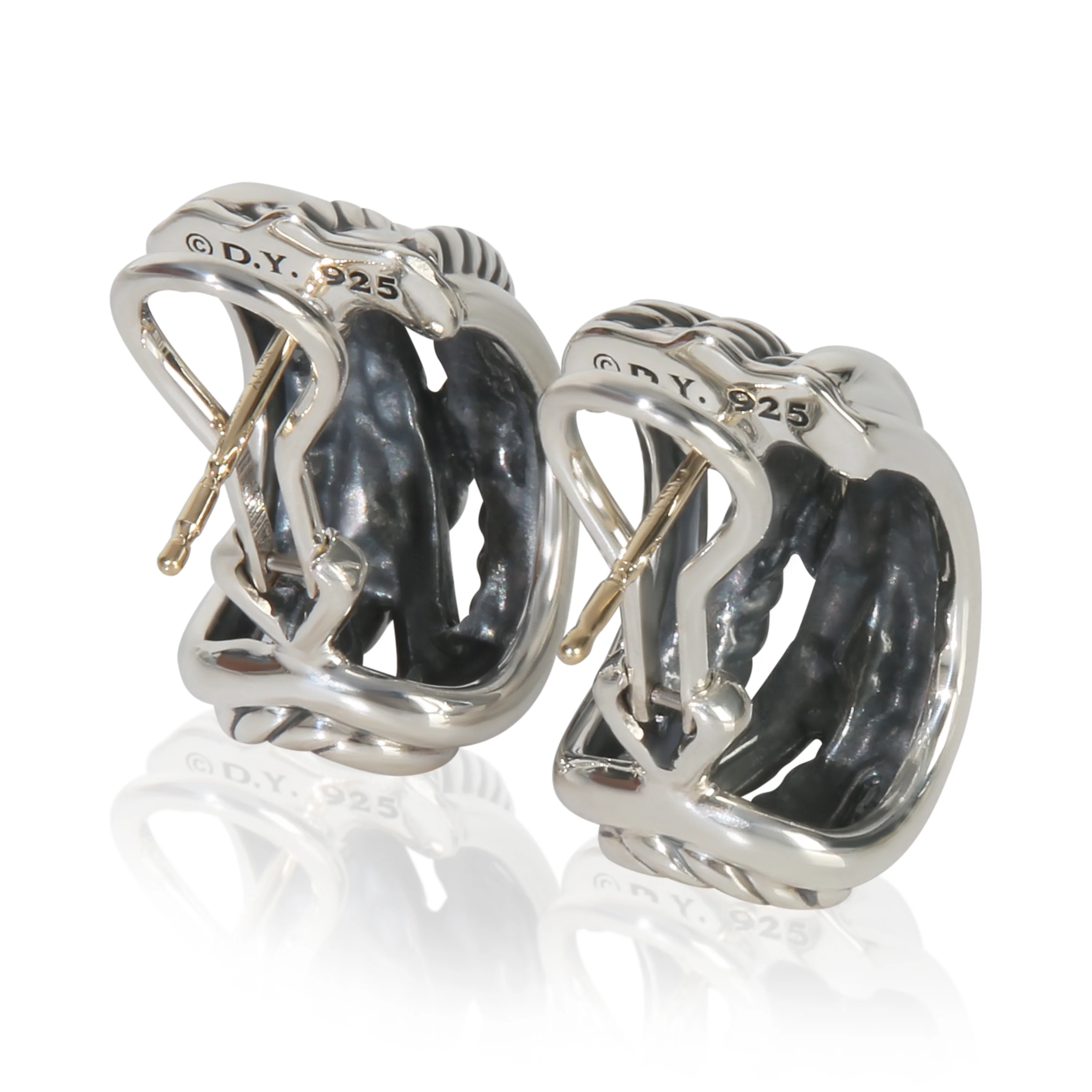 Sterling Silver Crossover Earrings - Image 3
