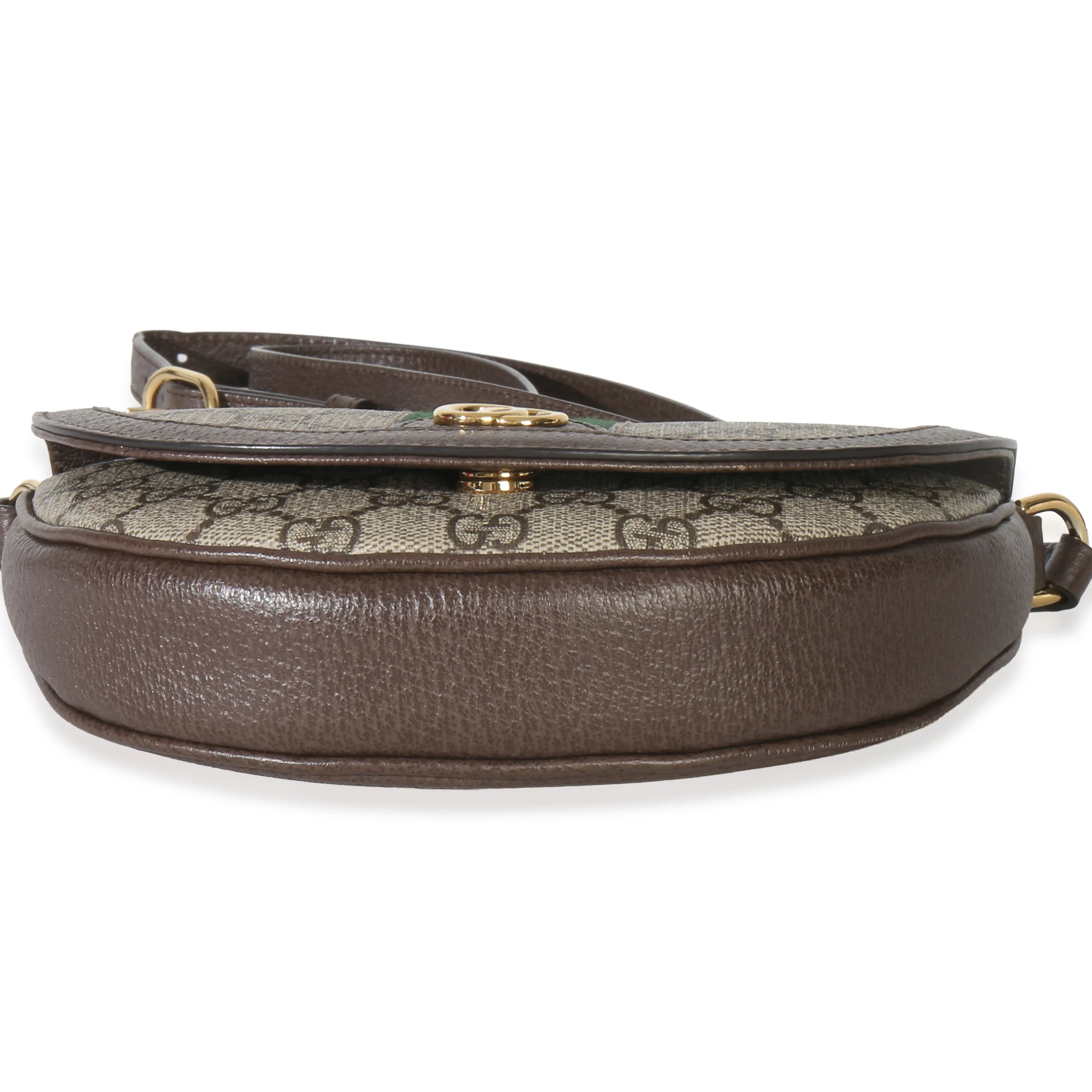 Beige GG Supreme Canvas Ophidia GG Curved Flap Bag - Image 5